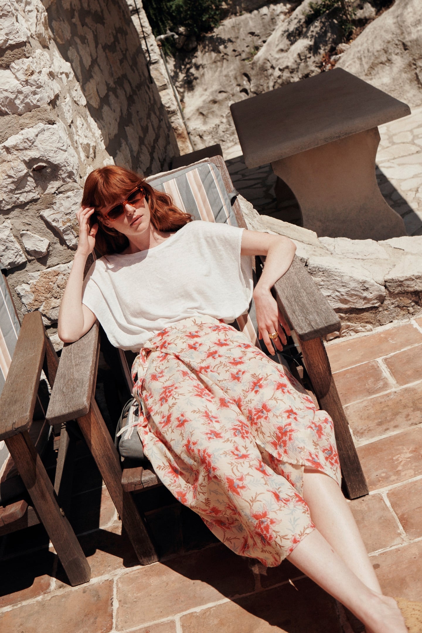 SKIRT LUCIA RASPBERRY FLOWERS 4