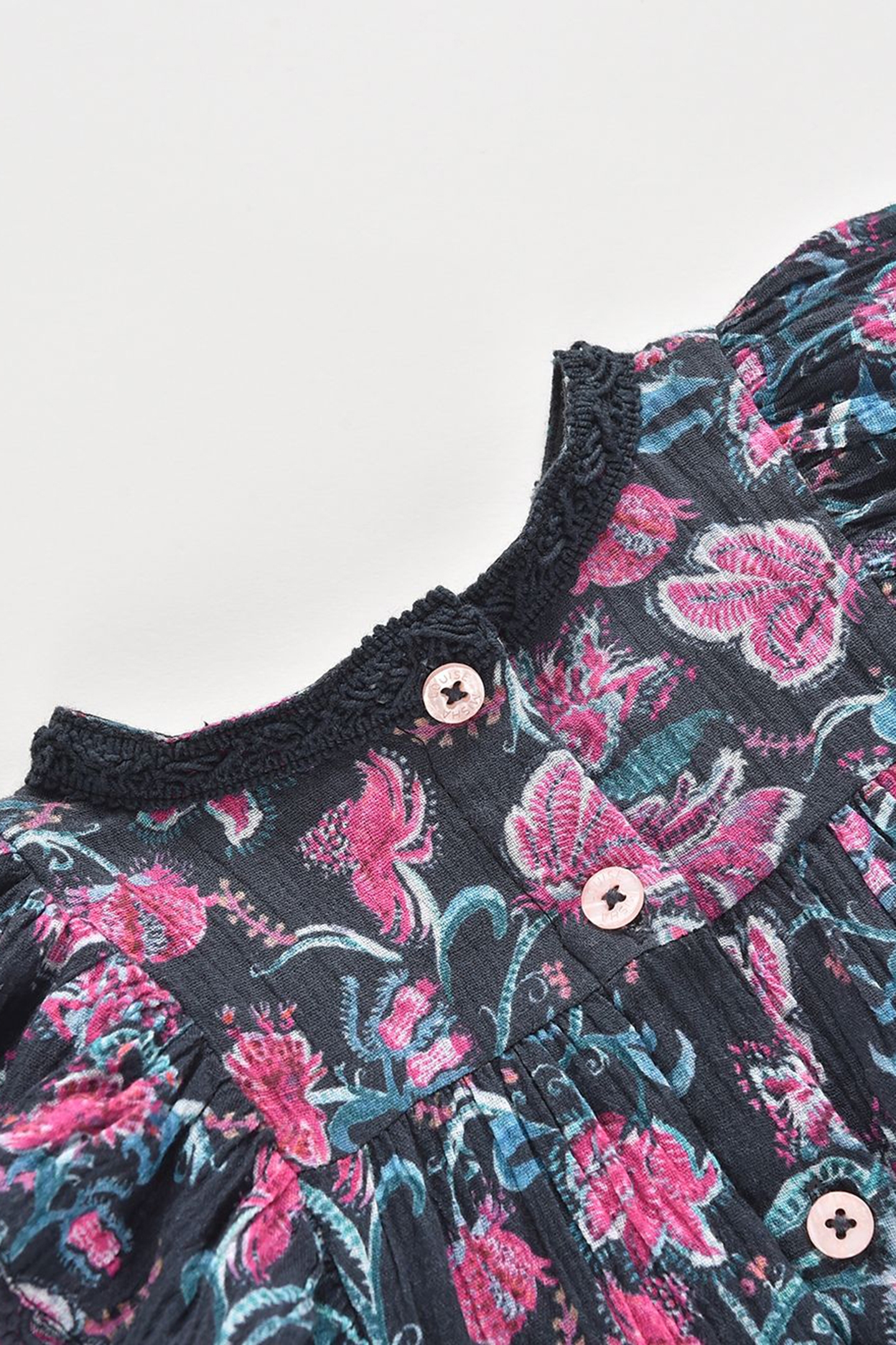 BLOUSE CELIA CHARCOAL WILDFLOWERS 4