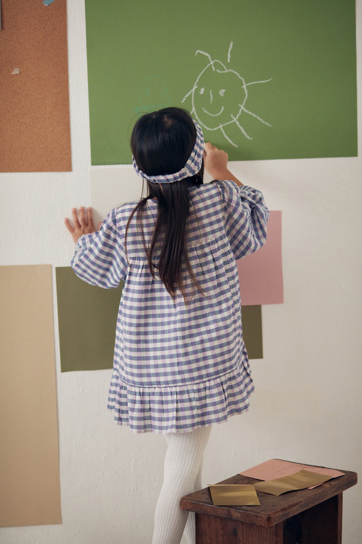 DRESS MASSILIA BLUE & PURPLE CHECKS 4