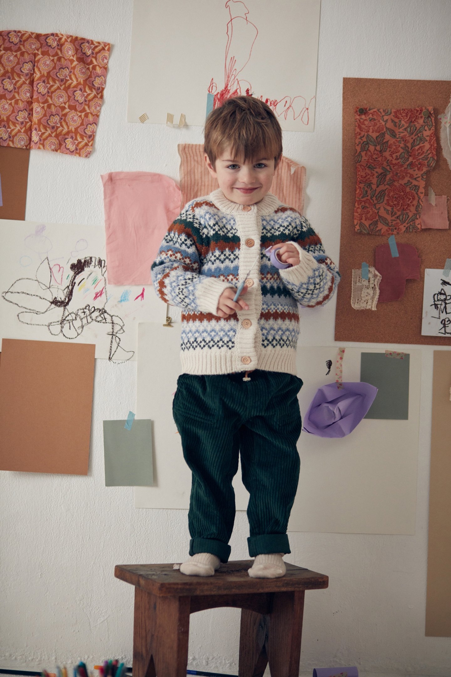 CARDIGAN ARIB CREAM 1