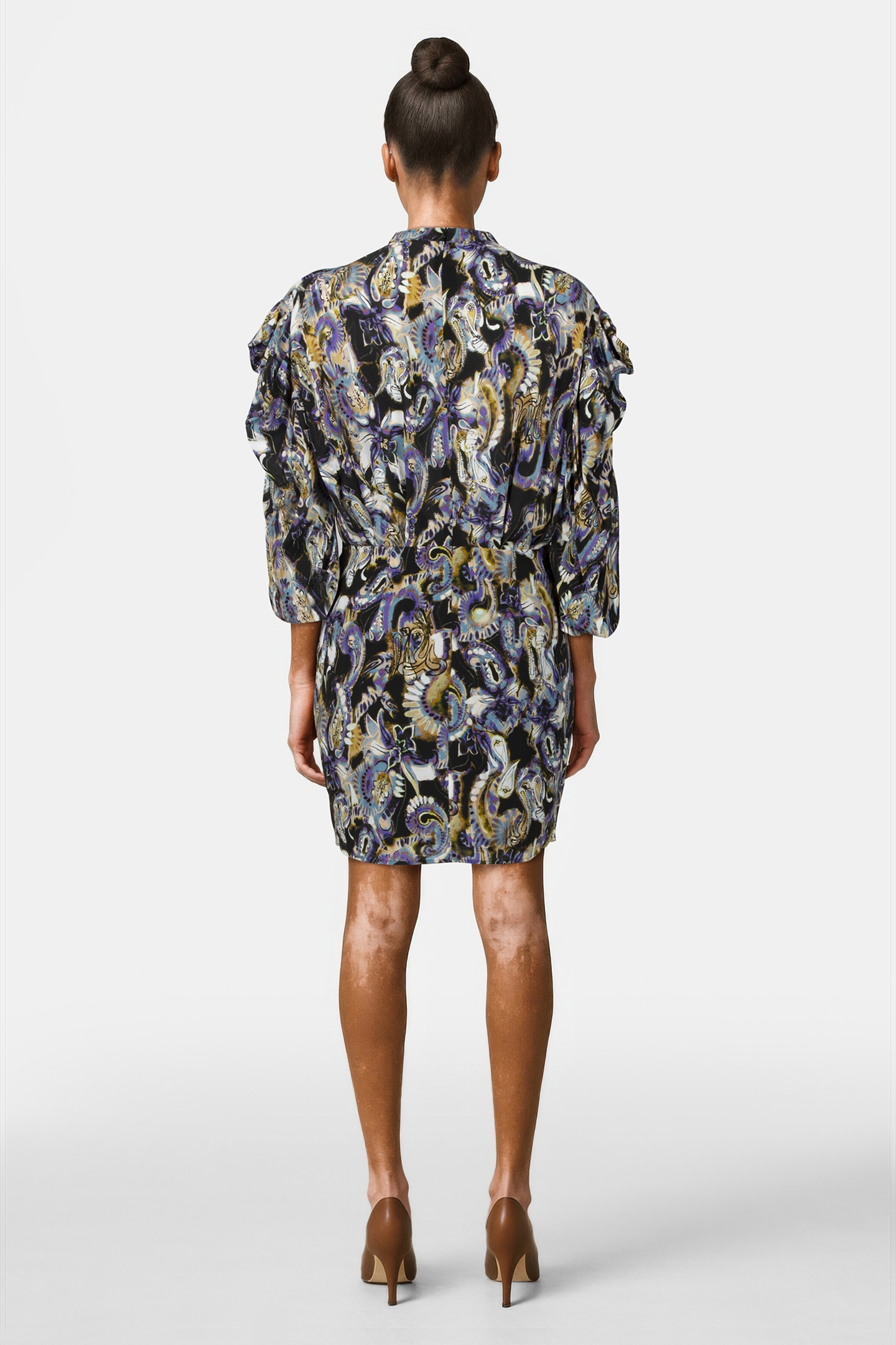 MERERASPE DRESS BLACK/PURPLE 2