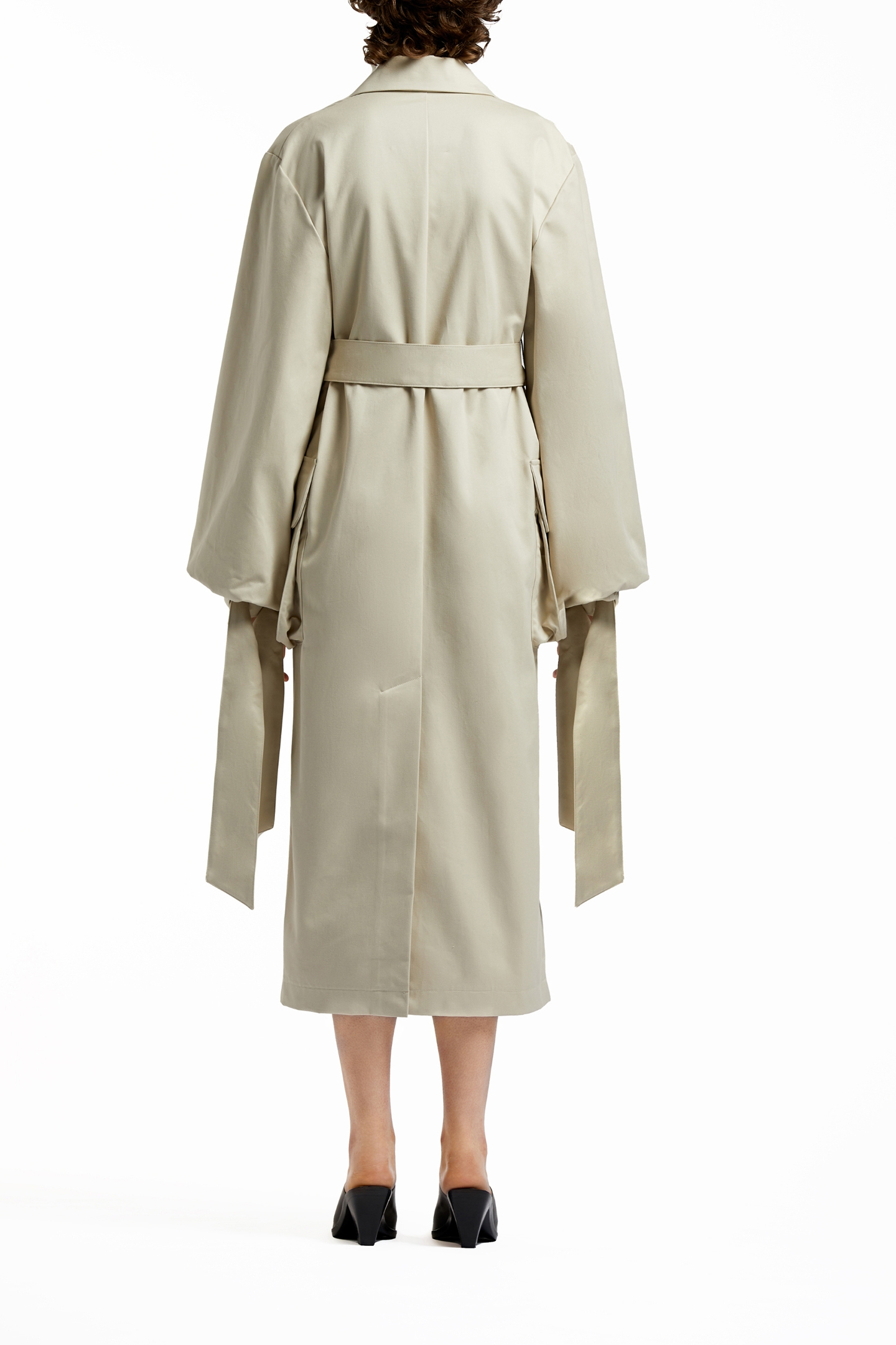MAXI SLEEVE TRENCH COAT BEIGE 2