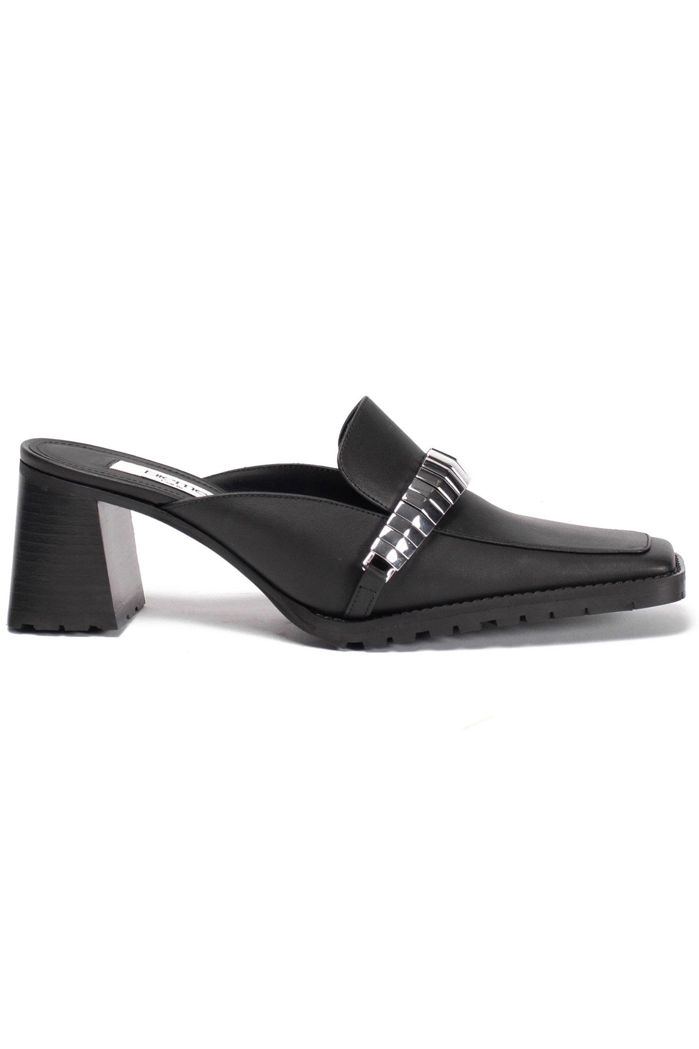 EVA LOAFER MULE LEATHER/METAL BLACK 1