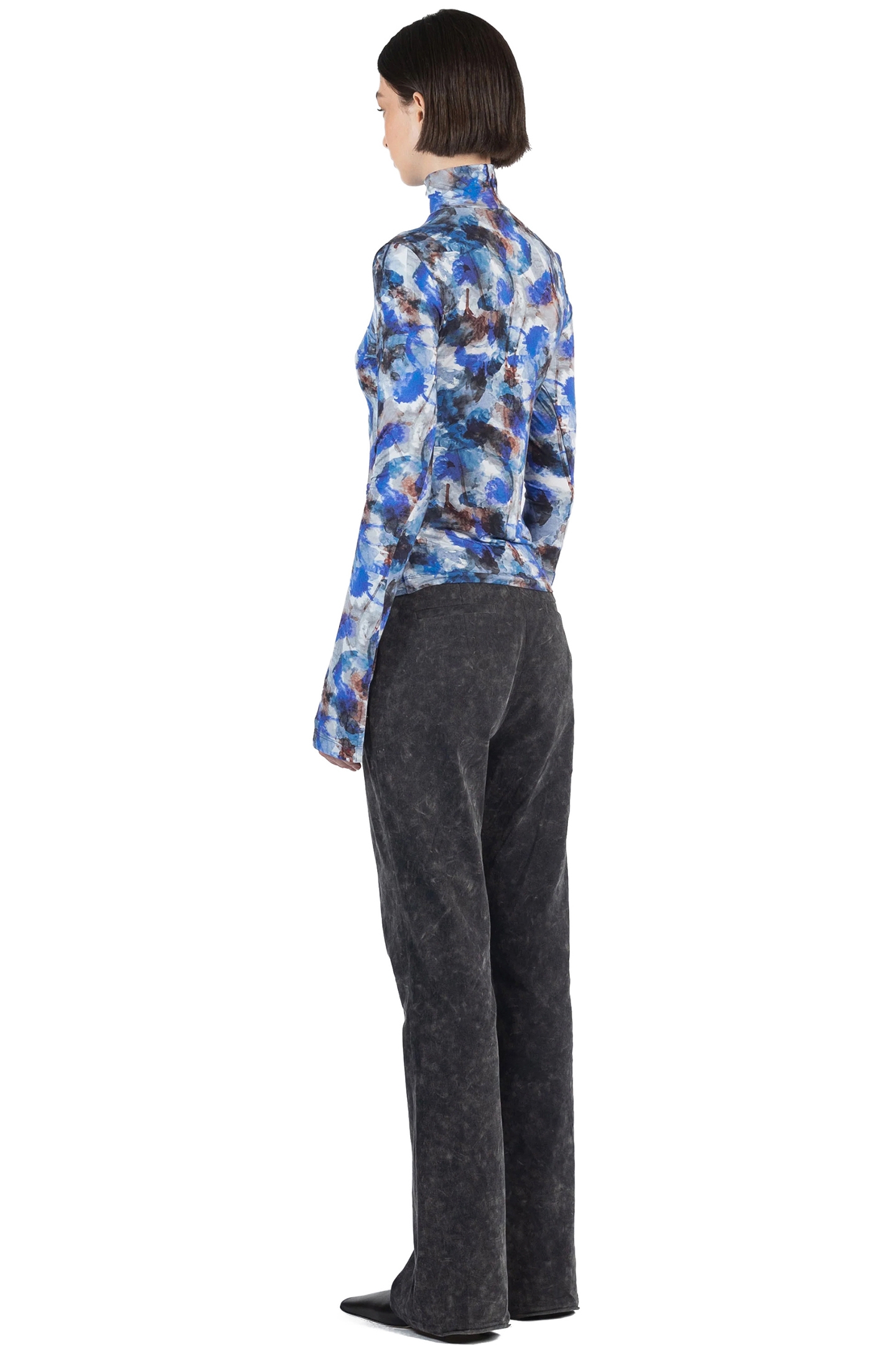 FITTED TAILORED TROUSERS WASHED GREY 3