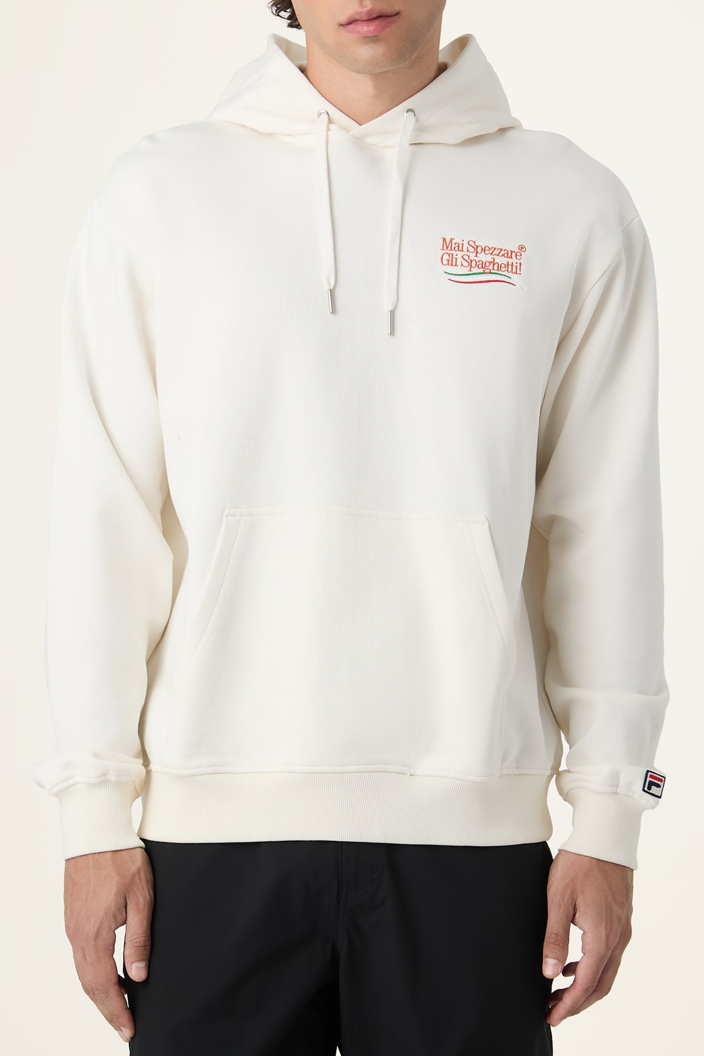 NAVIGLI PASTA RELAXED GRAPHIC HOODIE EGRET 1