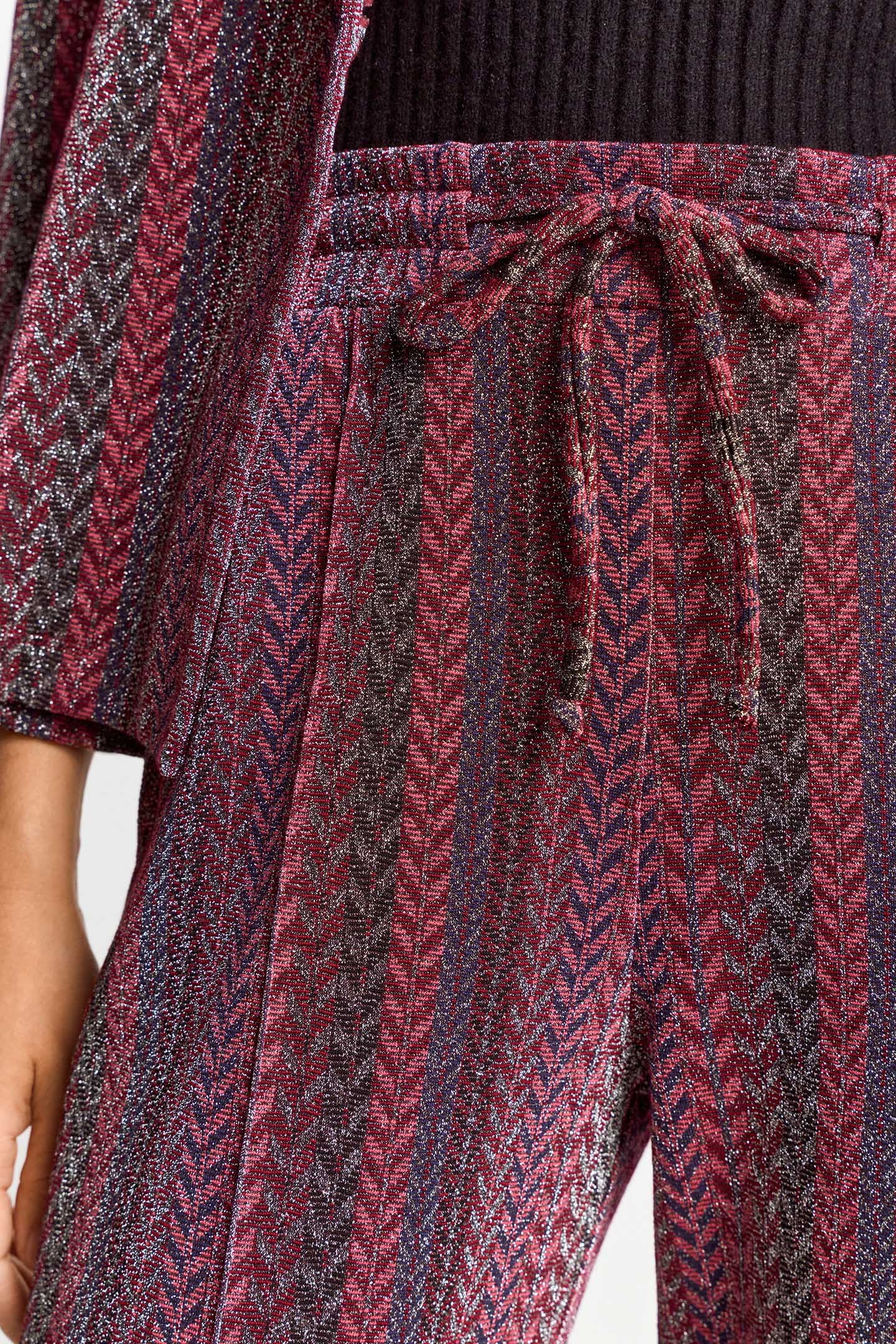 JACQUARD SUIT PANTS RUBY RED 5