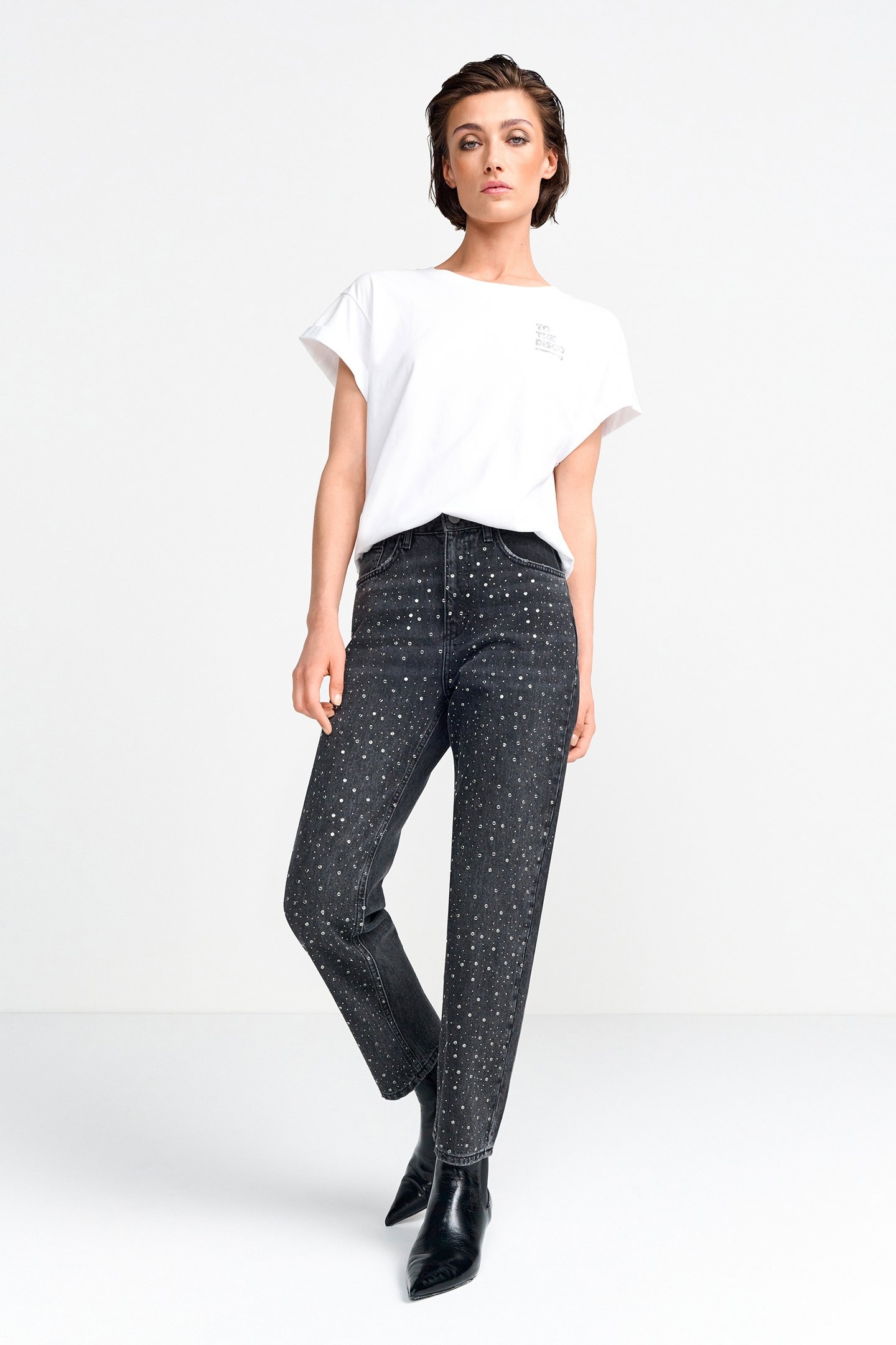 BOYFRIEND SPARKLE ORGANIC SHIRT WHITE 1