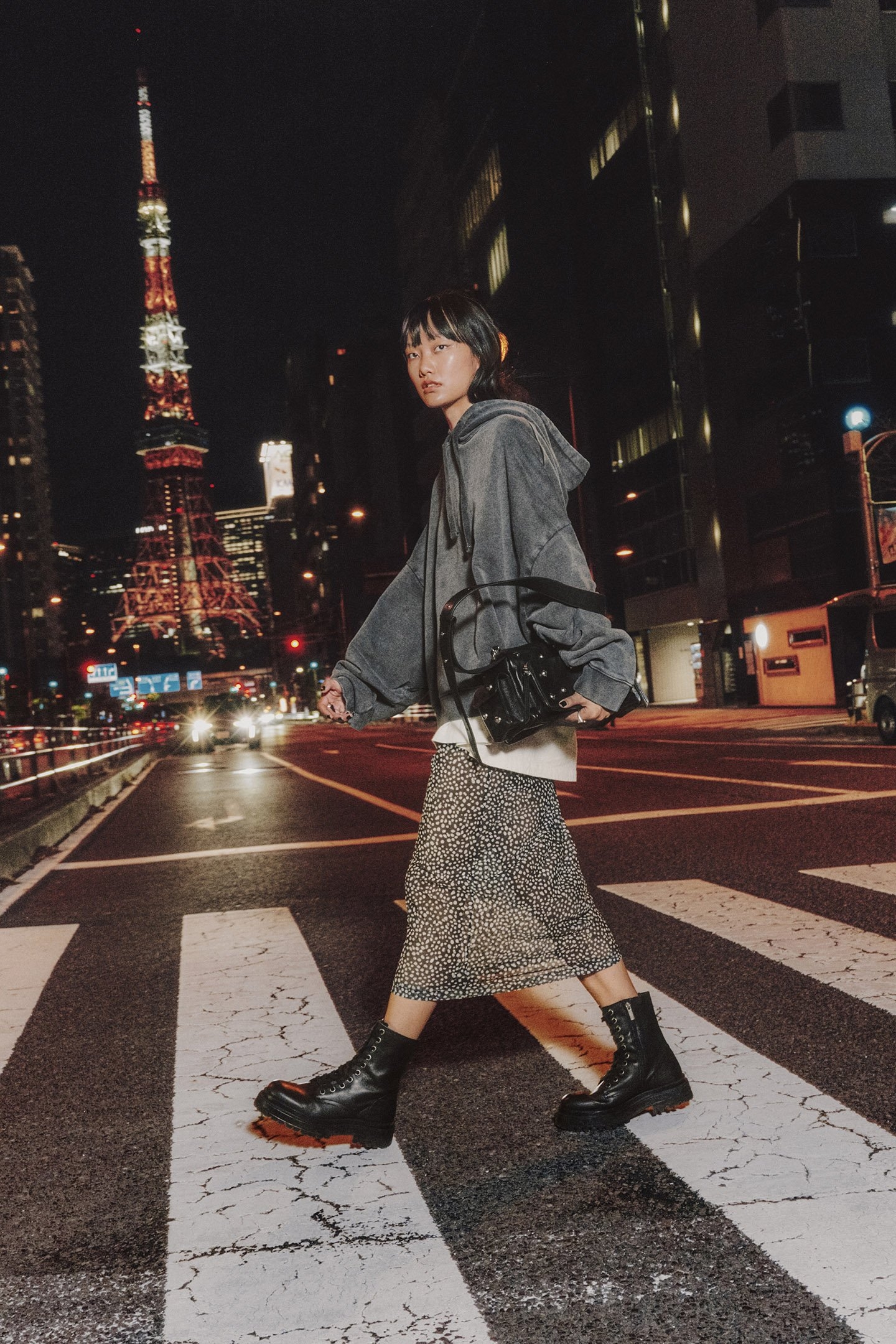 THE DOTTED LONG MESH SKIRT 3