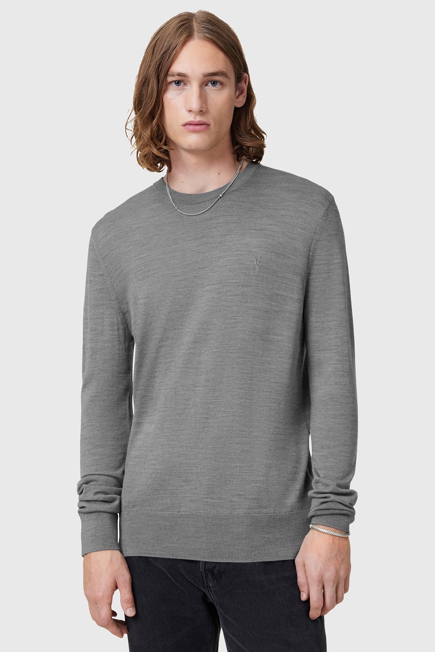 MODE MERINO CREW FOSSIL GREY 1