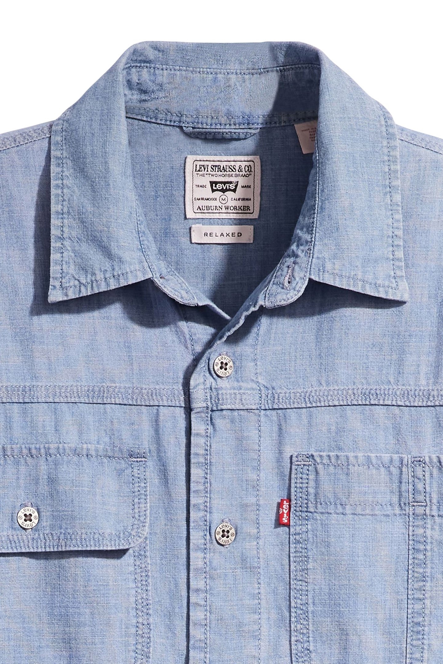 LONG SLEEVE AUBURN WORKER SHIRT BLUE 6