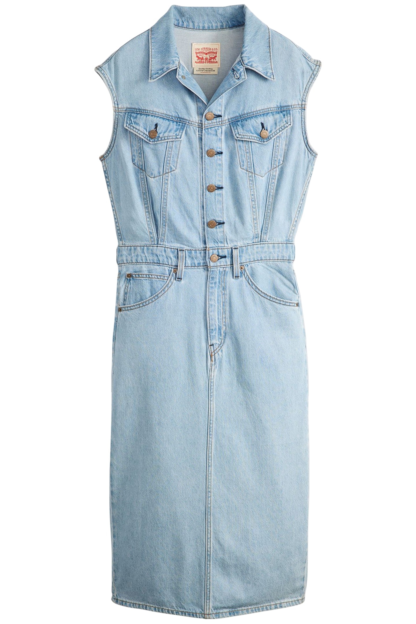 ICONIC SLEEVELESS LIGHTWEIGHT  DRESS LIGHT INDIGO 3