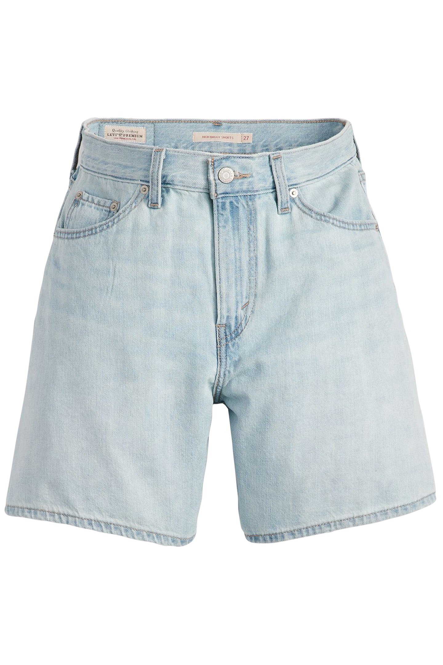 HIGH RISE BAGGY SHORTS LIGHT INDIGO 4