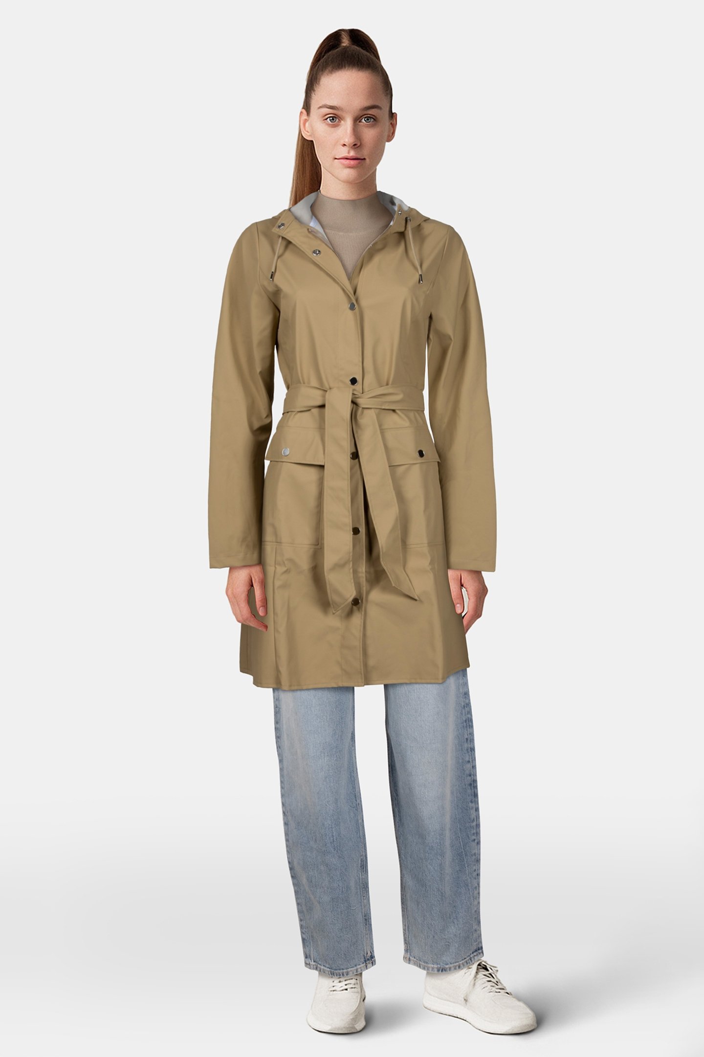 CURVE LONG JACKET W3 SAND 2