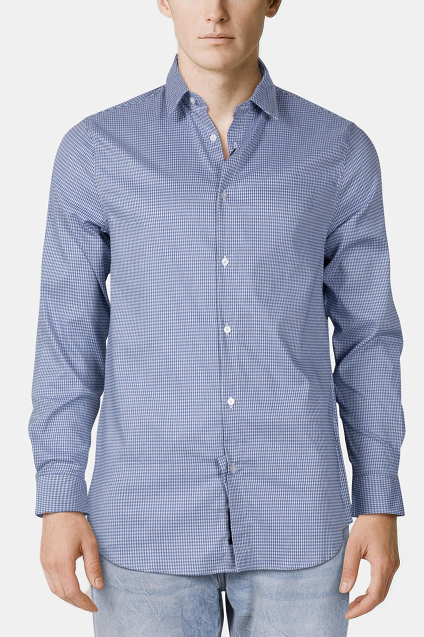 JOE IT COLLAR NOTCHE BLUE MICRO CHECK 1