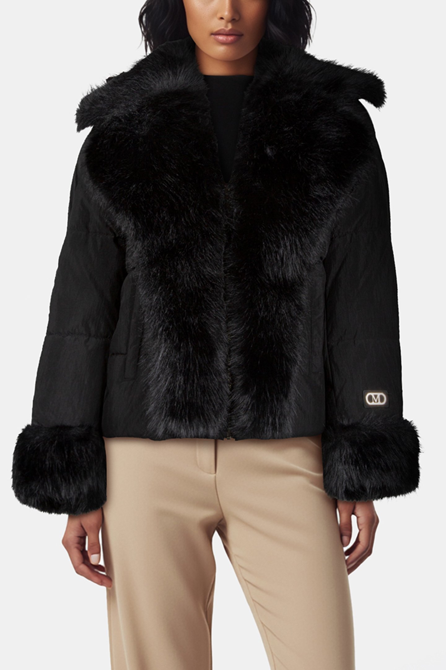 MARCIANO BY GUESS ZOE PUFFER JACKET JET BLACK 1