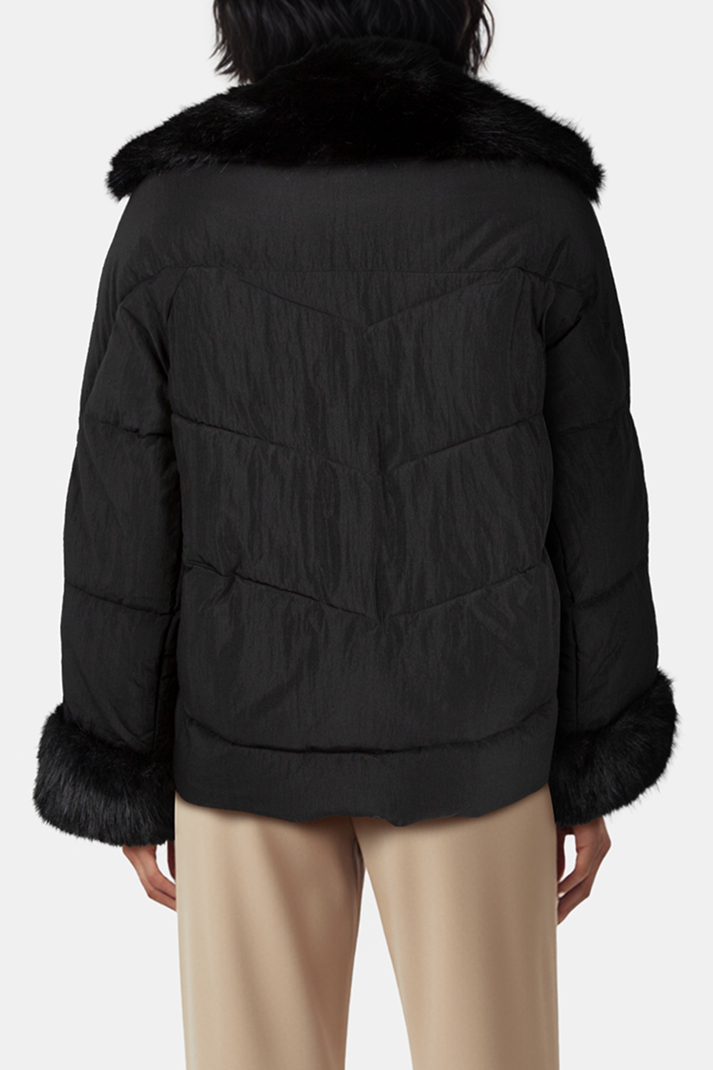 MARCIANO BY GUESS ZOE PUFFER JACKET JET BLACK 2