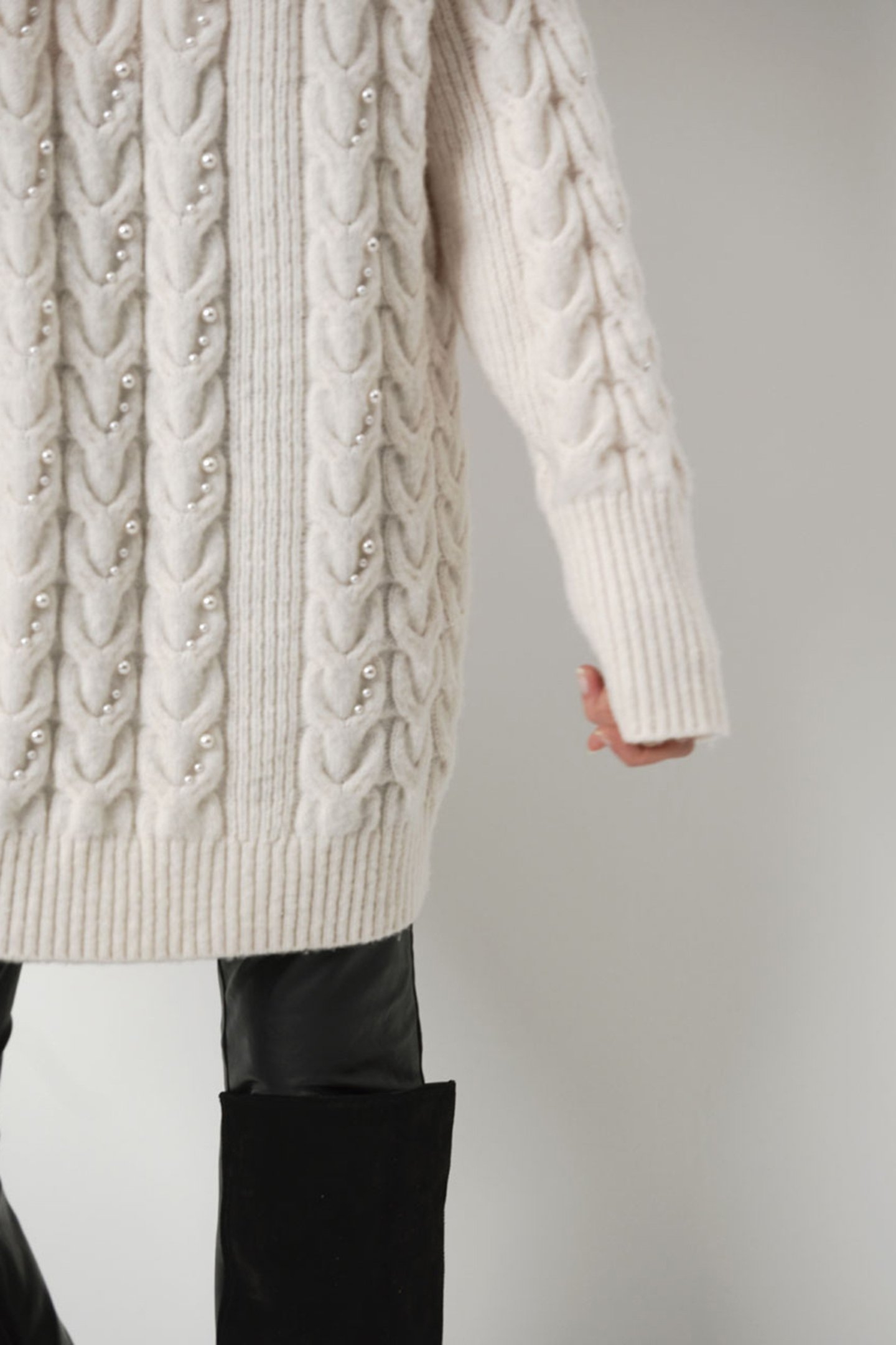 CROFT PEARL SWEATER BUTTER CREAM 5