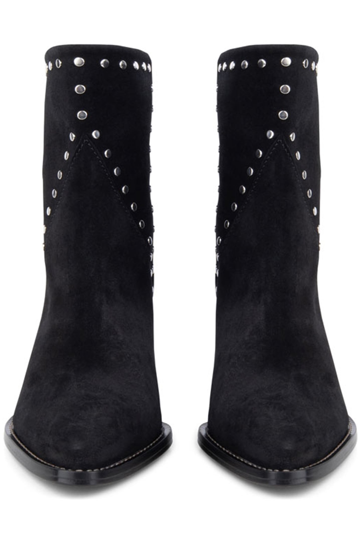 KAIA STUDDED SUEDE BOOTS RAVEN 5