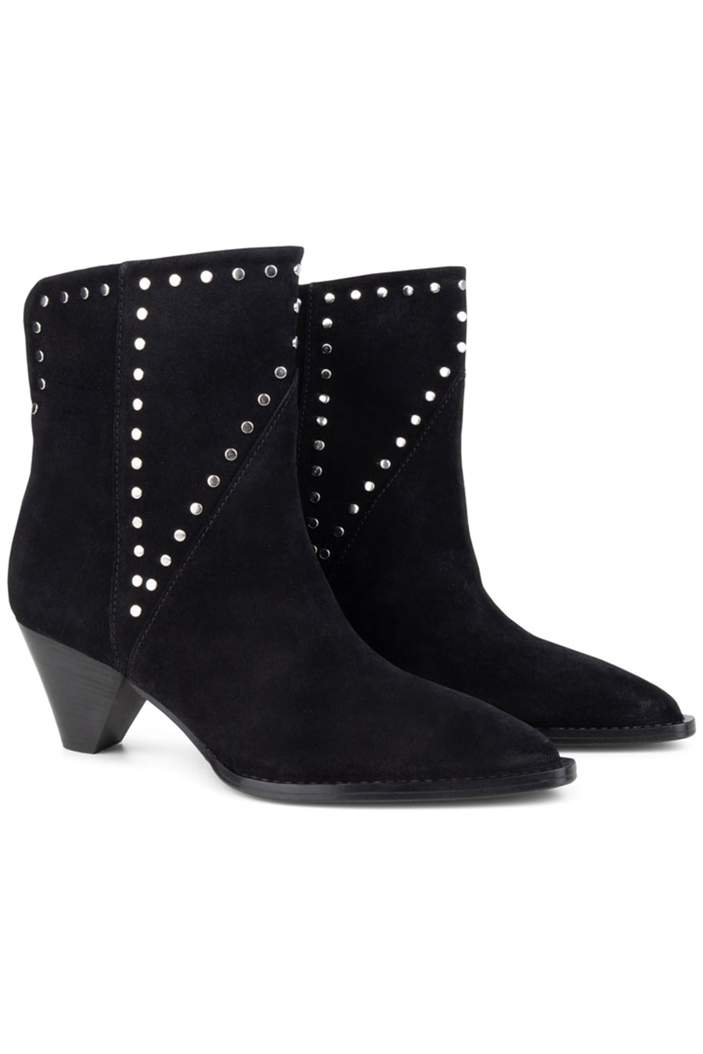 KAIA STUDDED SUEDE BOOTS RAVEN 3