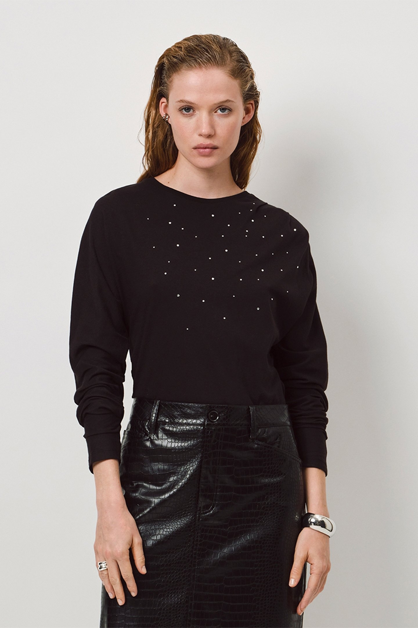 DAYVIN EMBELLISHED TOP RAVEN 1