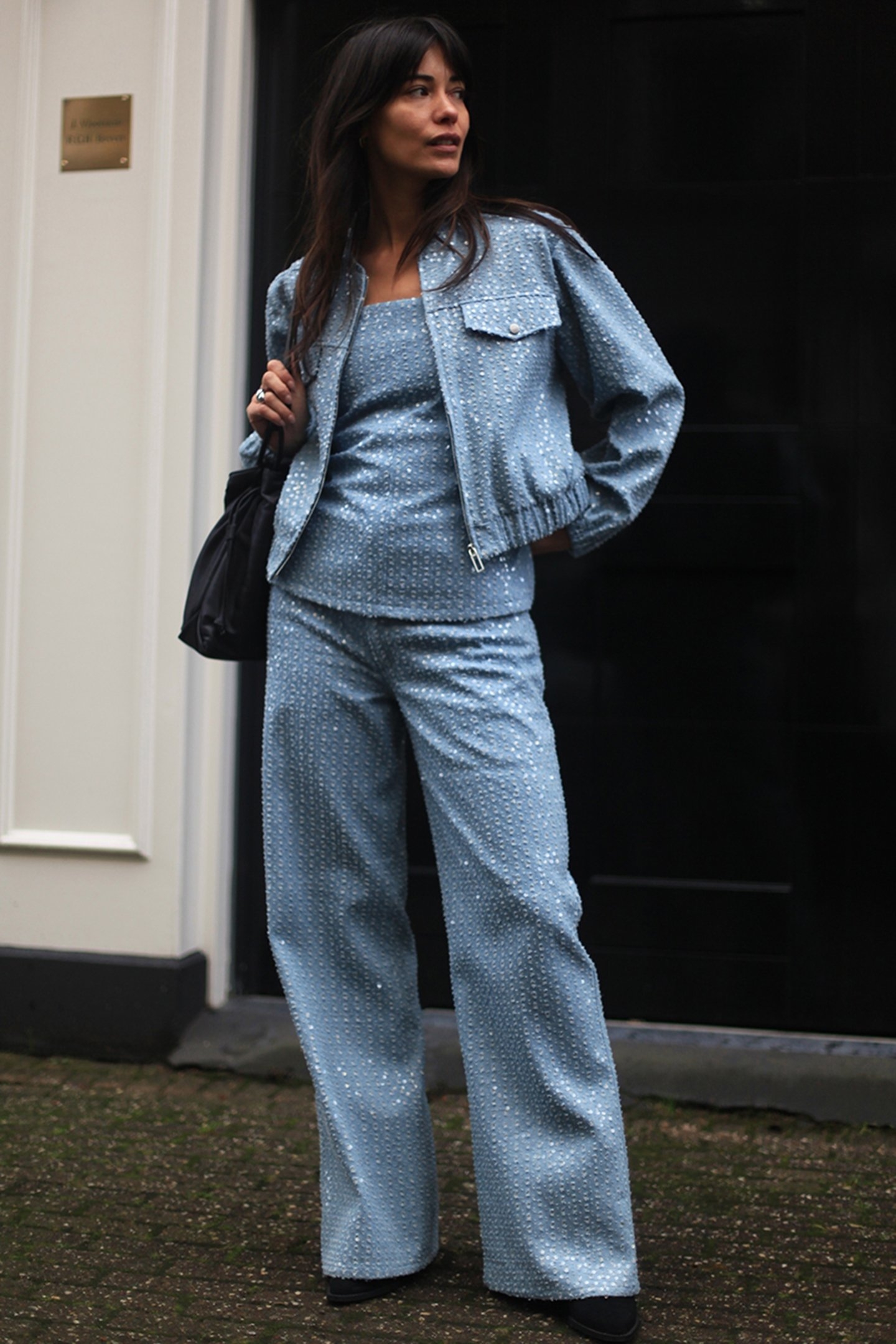 PEARLDROP EMBELLISHED PANTS SKY BLUE 2