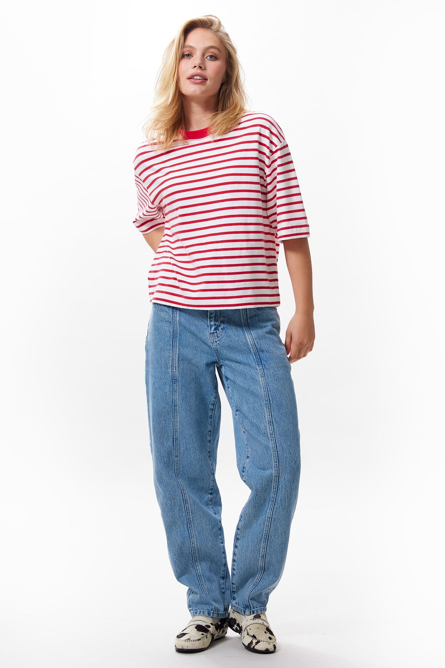 STRIPED LOOSE FIT TSHIRT TOREADOR 2