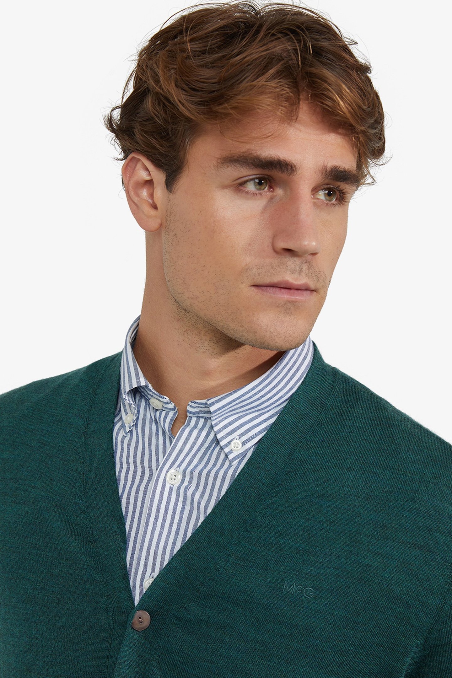 FINE MERINO CLASSIC CARDIGAN WINTER SAGE 4
