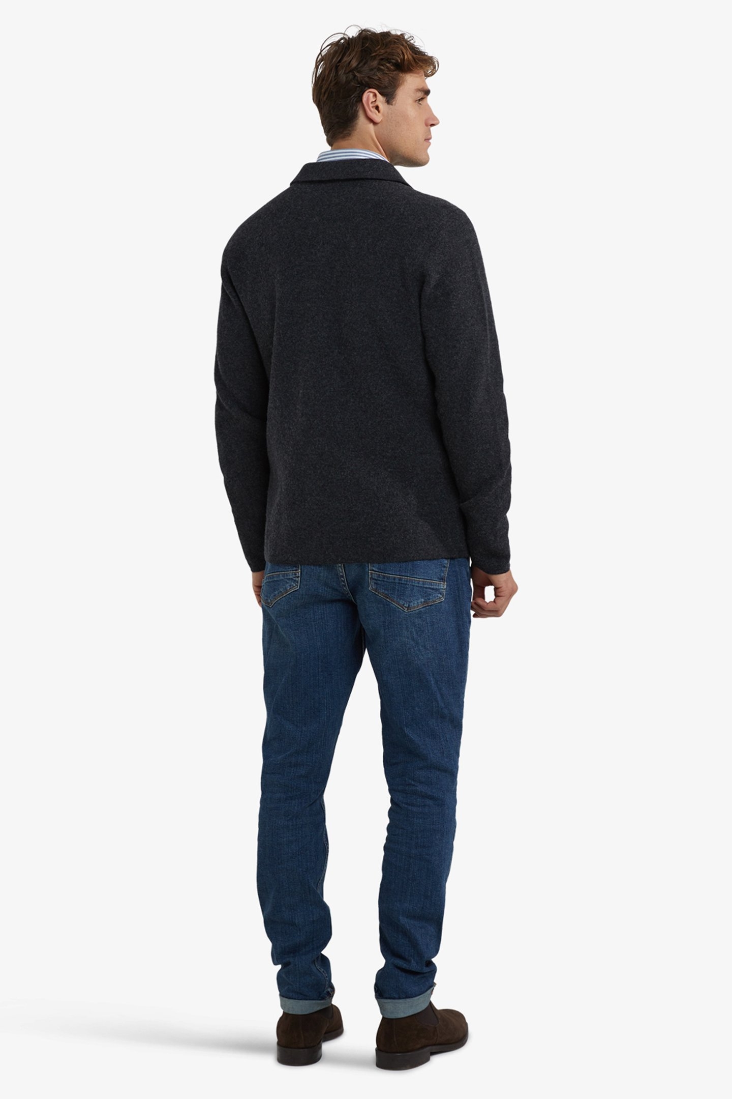 FASHION BUTTON CARDIGAN DARK GREY MELANGE 3