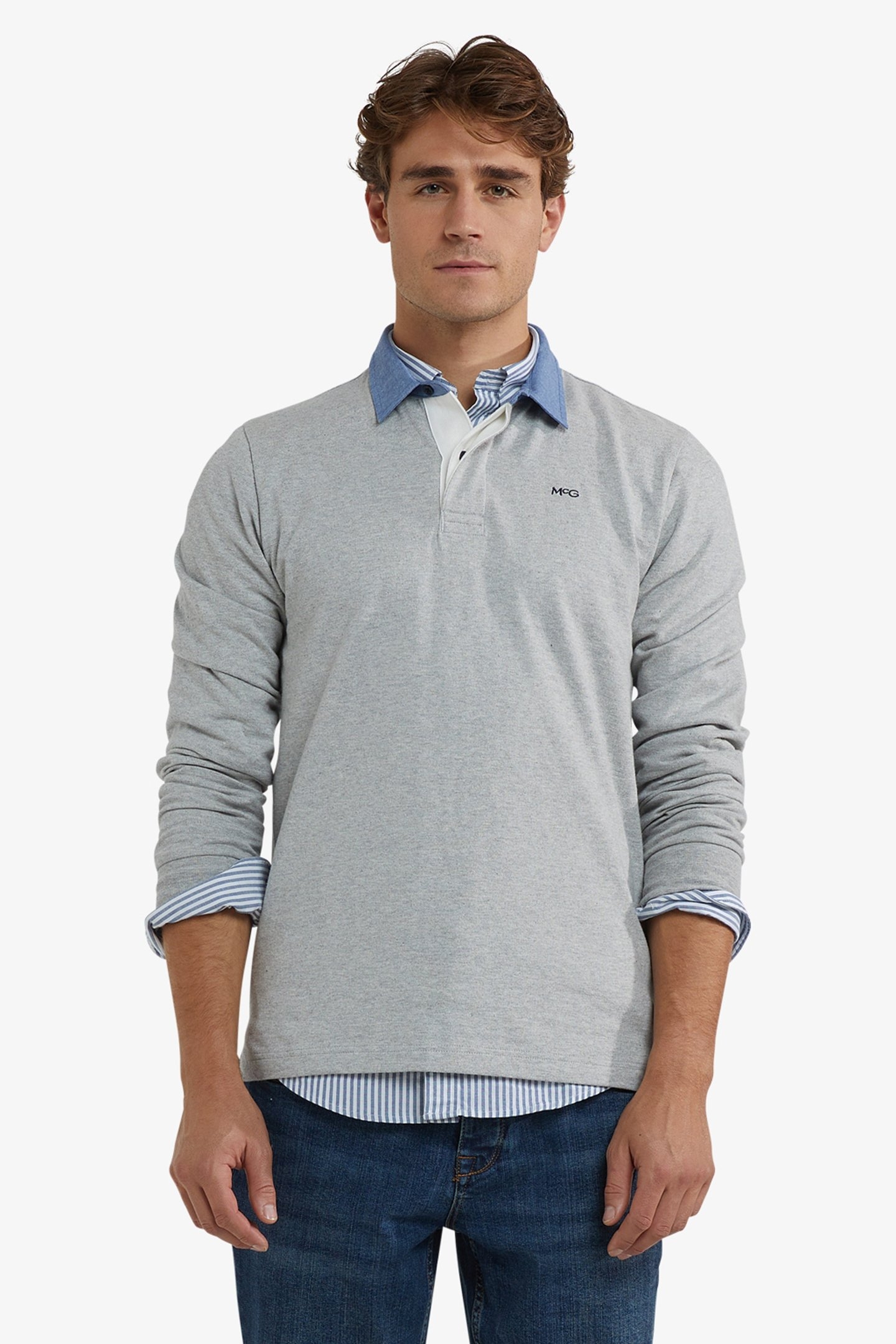 SOLID RUGBY MEDIUM GREY MELANGE 1