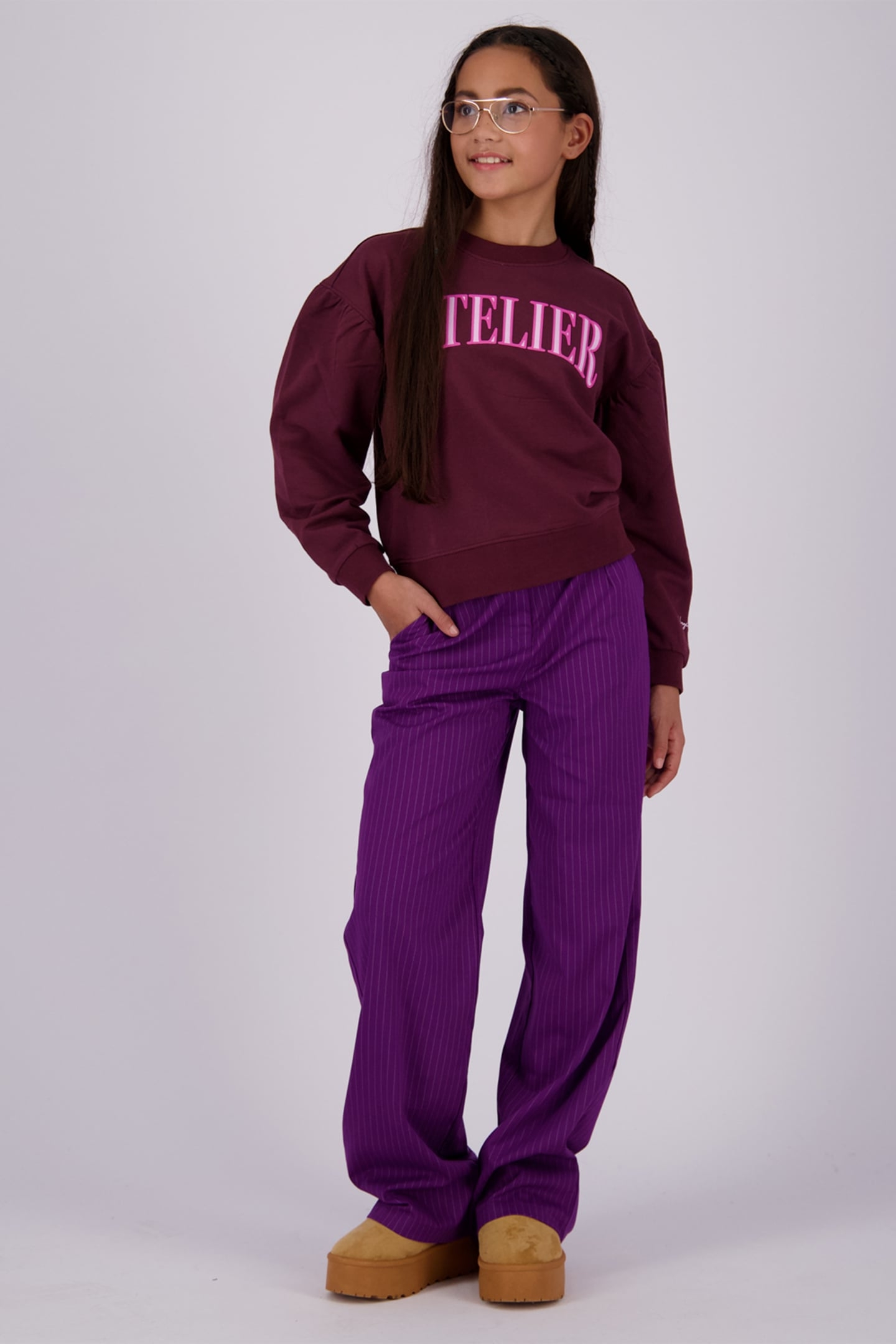 GIRLS NORAN SWEATER RED WINE 7