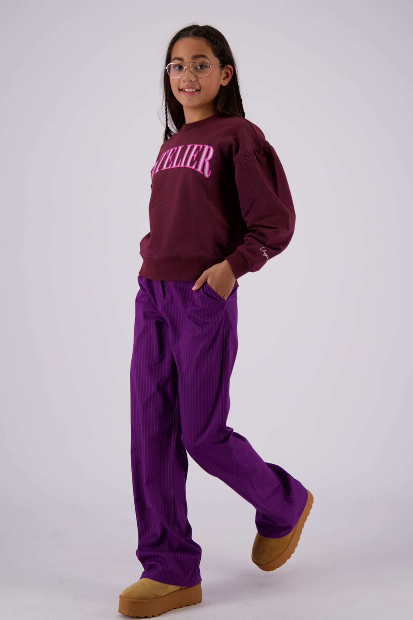 GIRLS NORAN SWEATER RED WINE 6