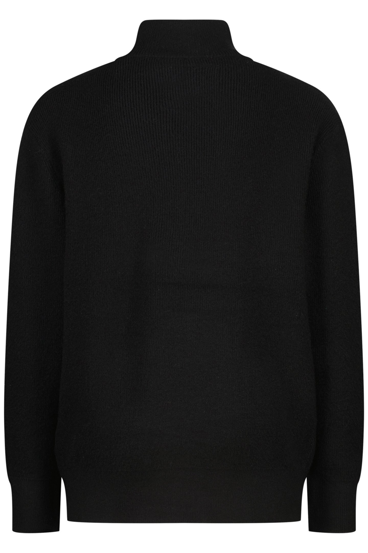 BOYS KNIT-HALF-ZIP FLAT KNIT DEEP BLACK 2