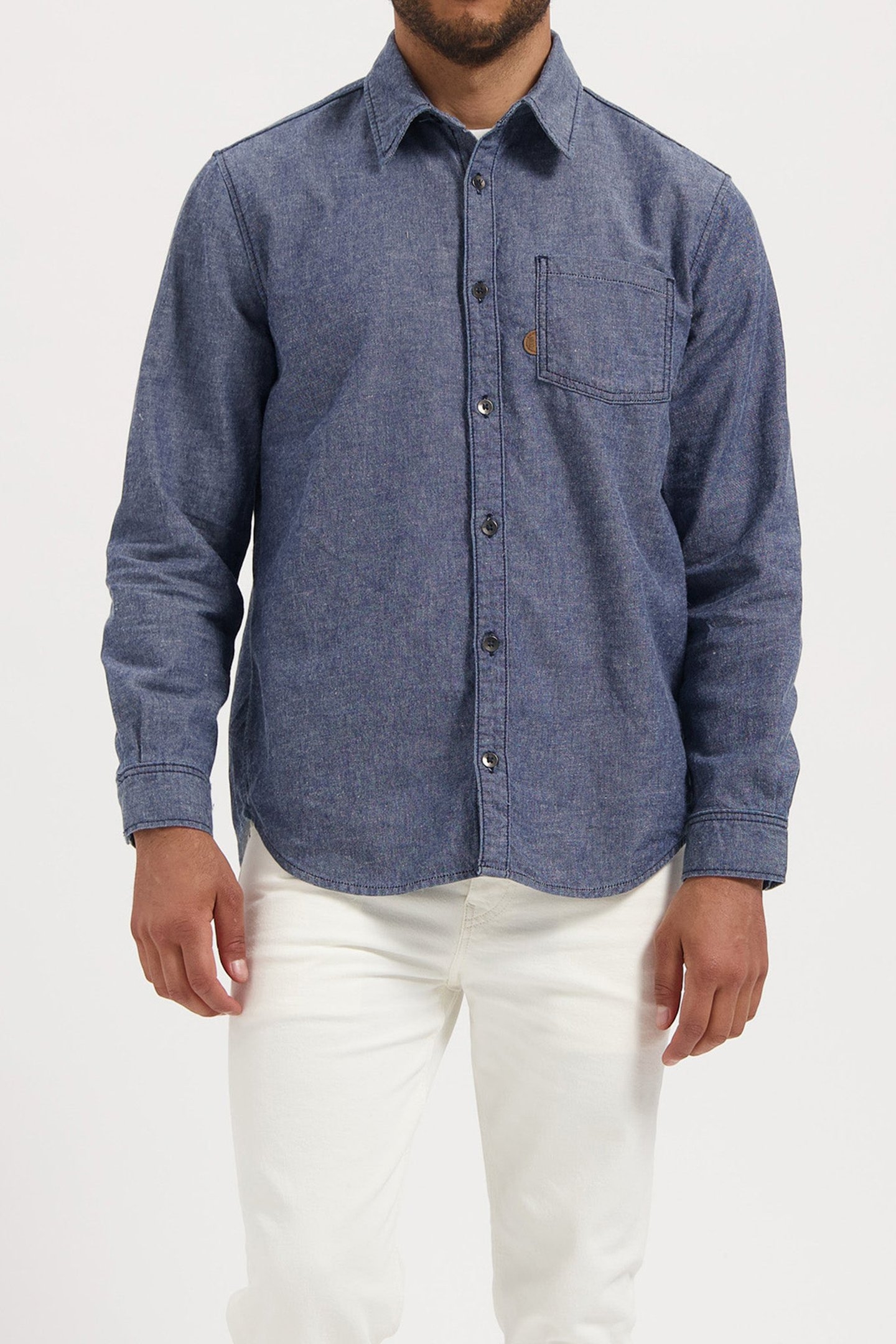 CHRIS DENIM SHIRT MEDIUM STONE 1