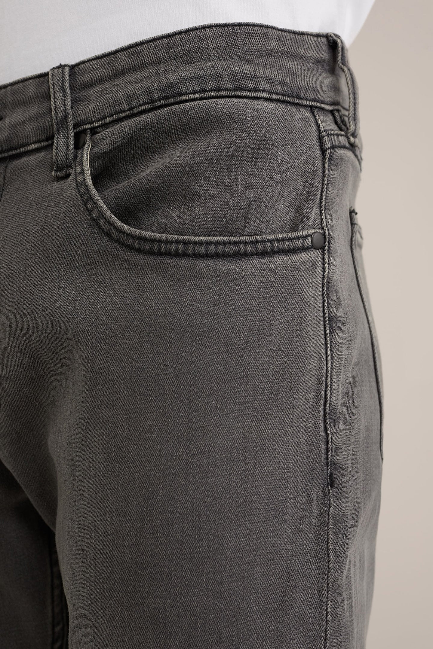 5-POCKET MID WAIST LIGHT GREY 5