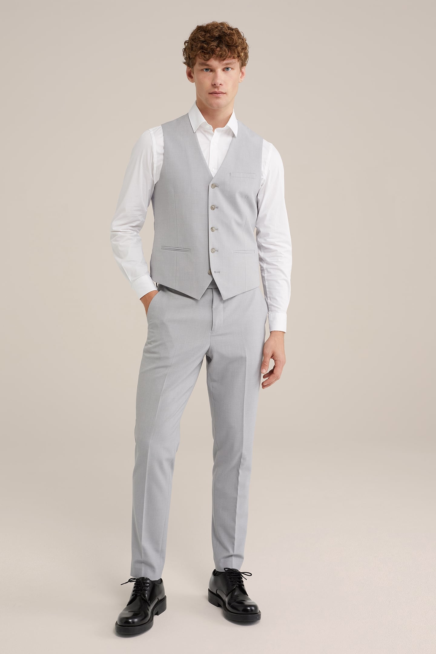 WAISTCOAT BLENDED LIGHT GREY 3