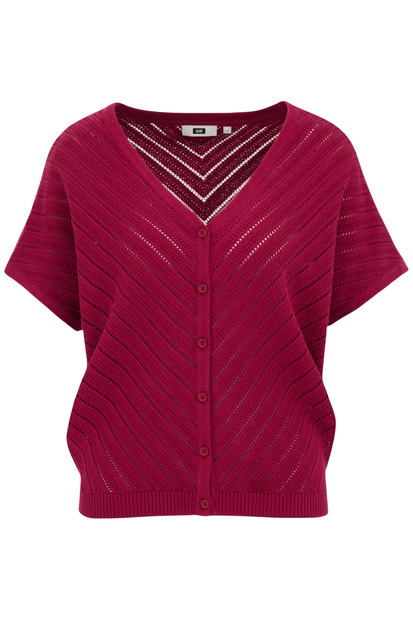 KNITTED CARDIGAN BURGUNDY RED 4