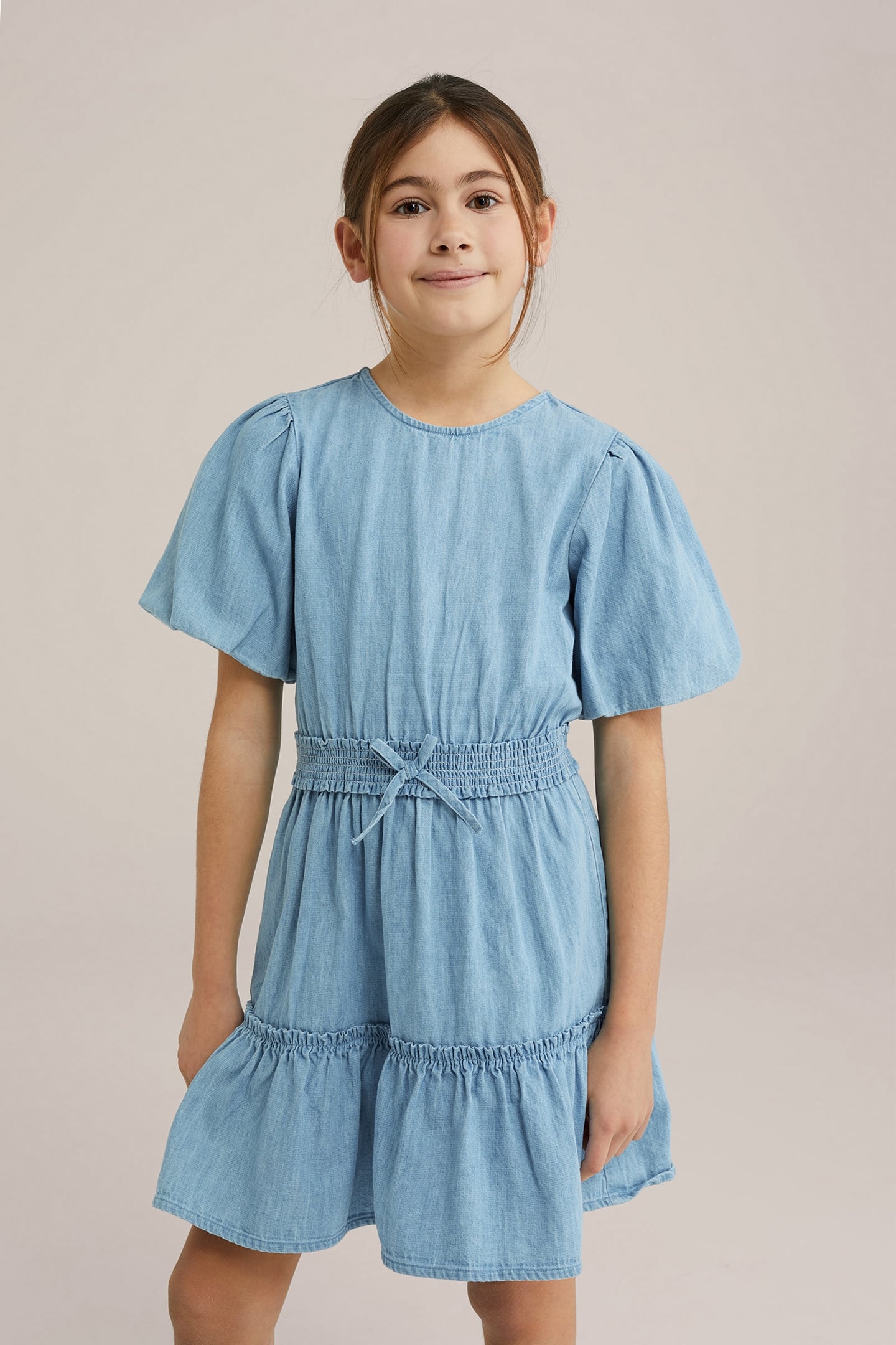 DRESS MID LENGTH LIGHT BLUE 1