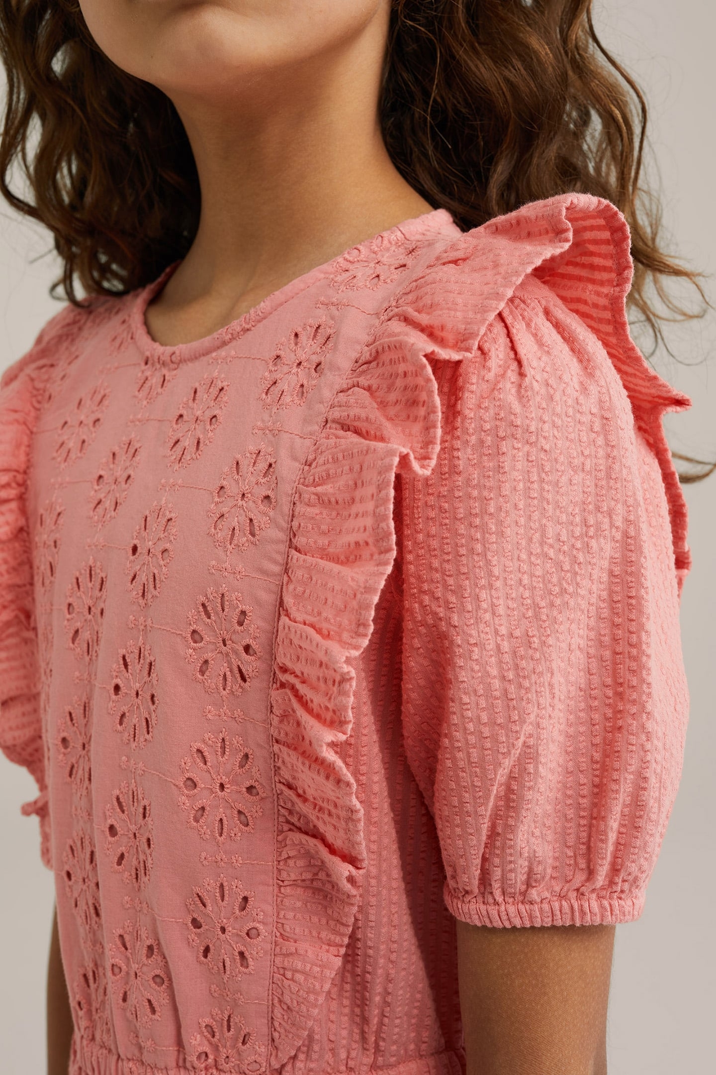 DRESS MID LENGTH SALMON PINK 5