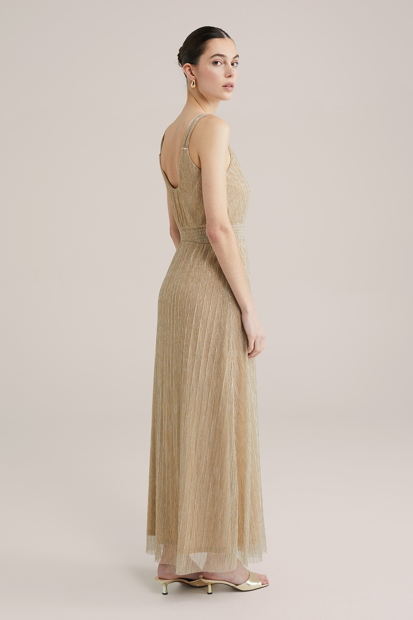 DRESS MAXI LENGTH GOLD 2