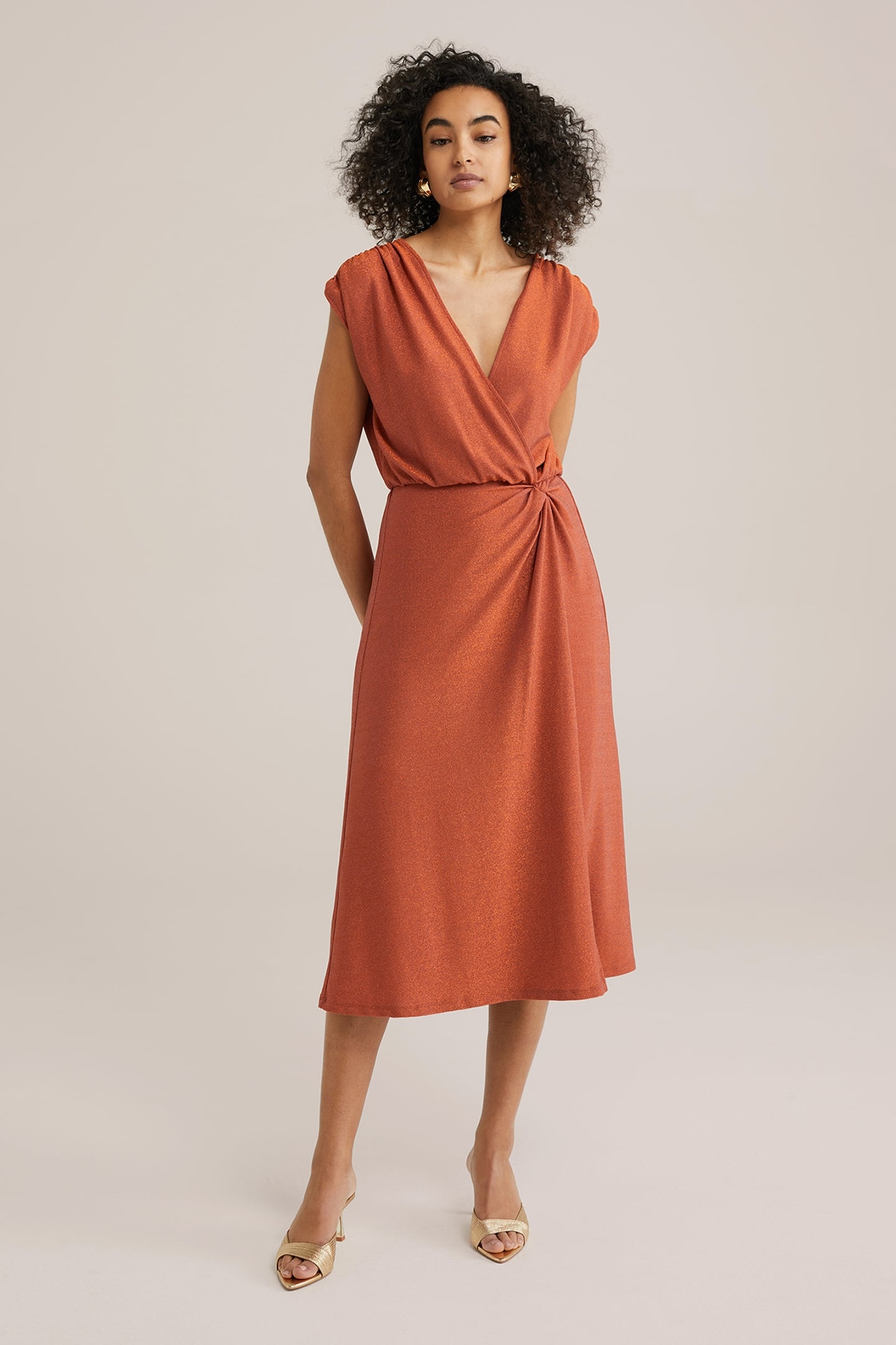 DRESS MID LENGTH ORANGE 1