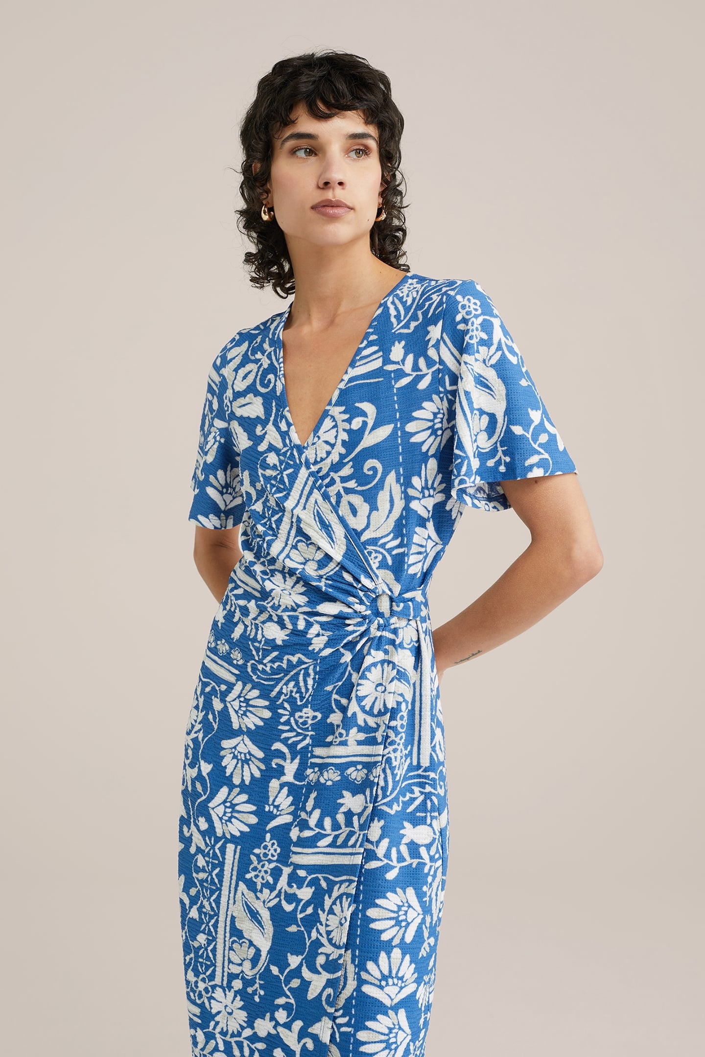 DRESS MID LENGTH BLUE 4