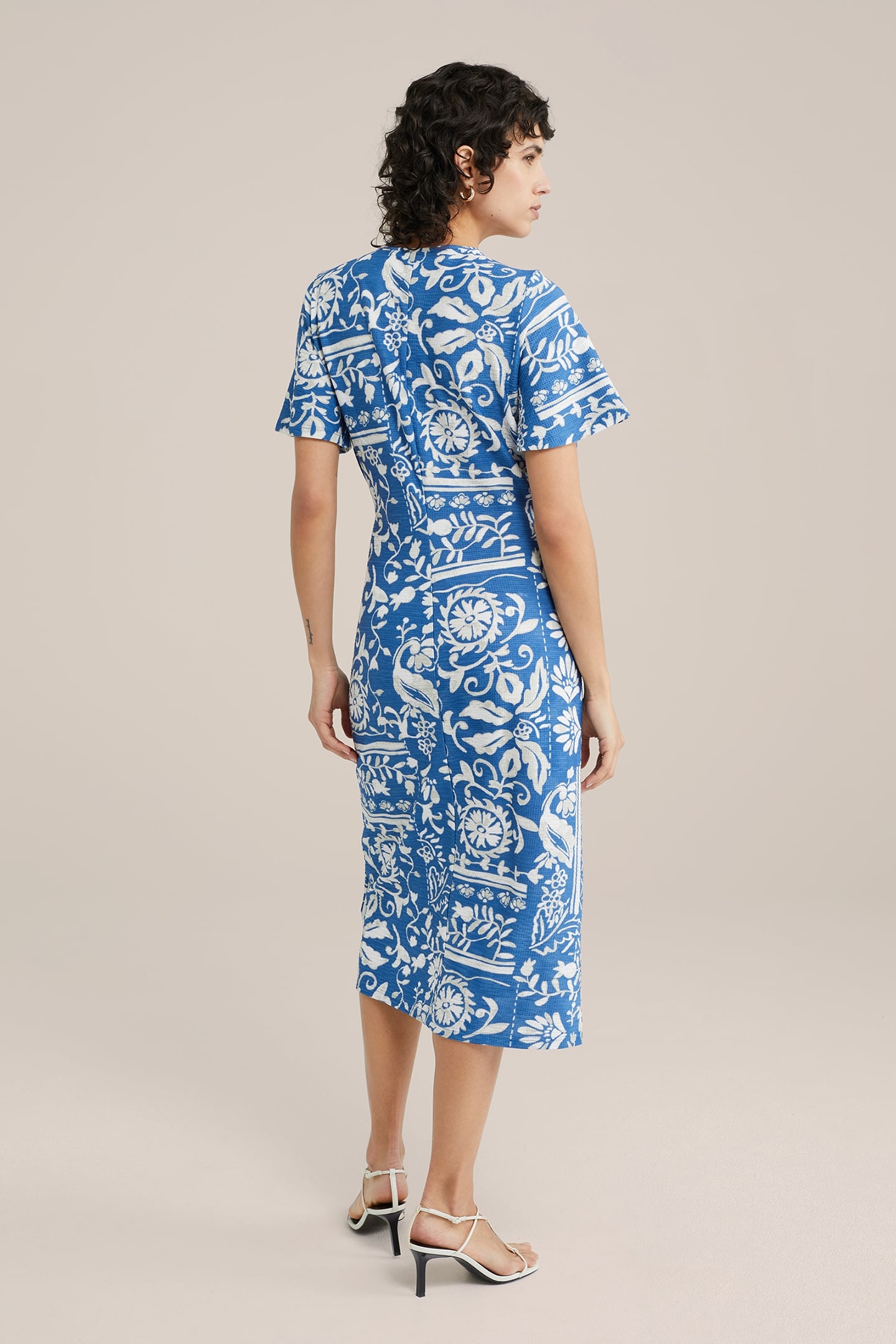 DRESS MID LENGTH BLUE 2