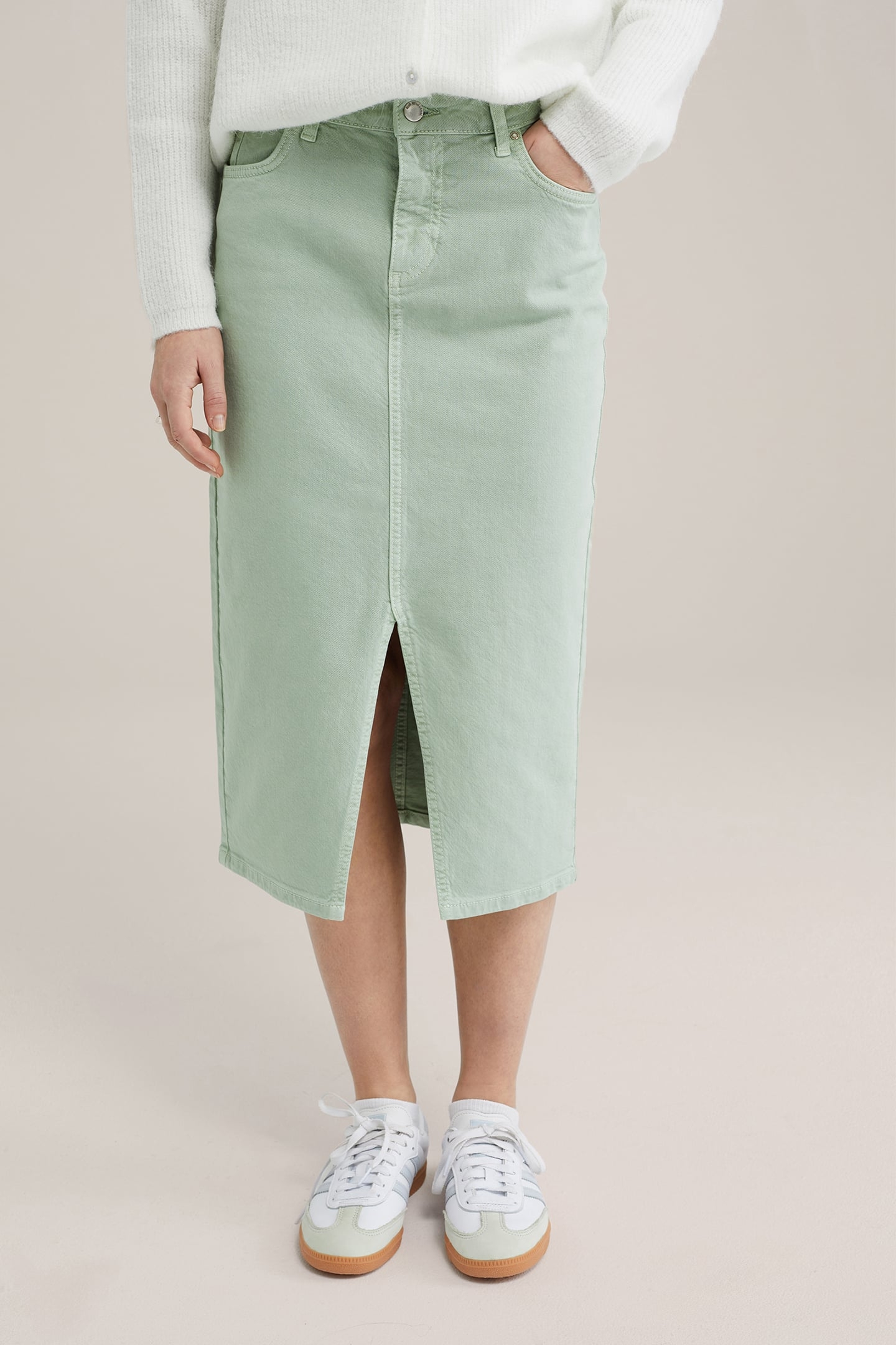 SKIRT MEDIUM LENGTH MINT GREEN 1