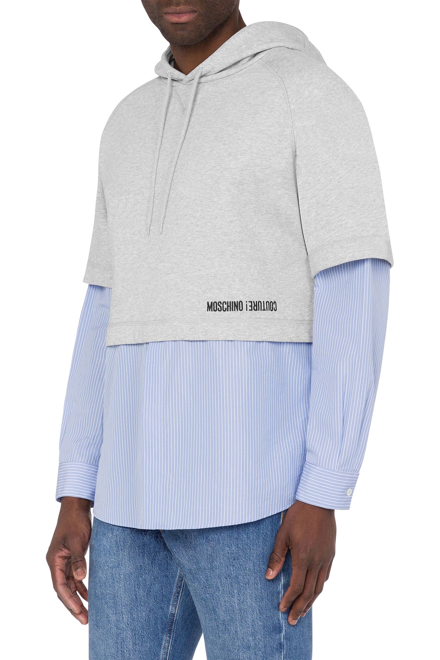 UPSIDE DOWN LOGO SWEATSHIRT GREY 1