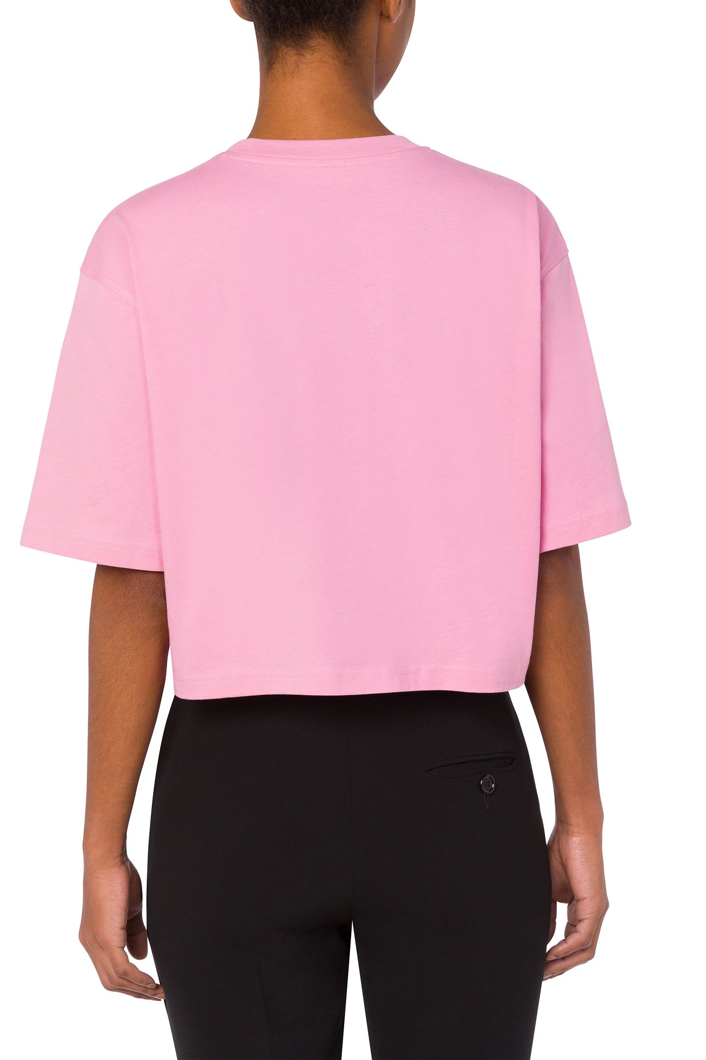 T-SHIRT CROPPED MOSCHINO TEDDY BEAR PINK 2