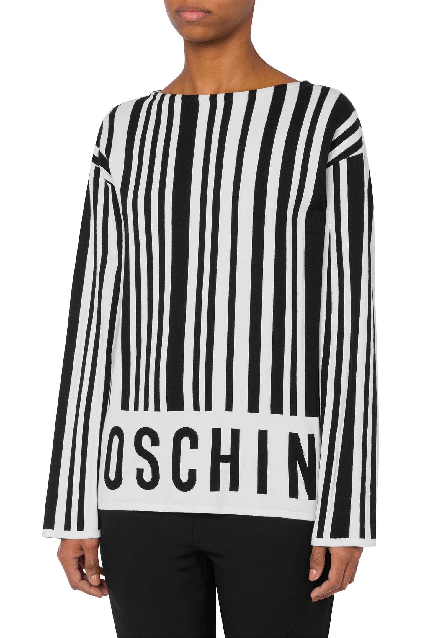 BARCODE COTTON PULLOVER BLACK 1