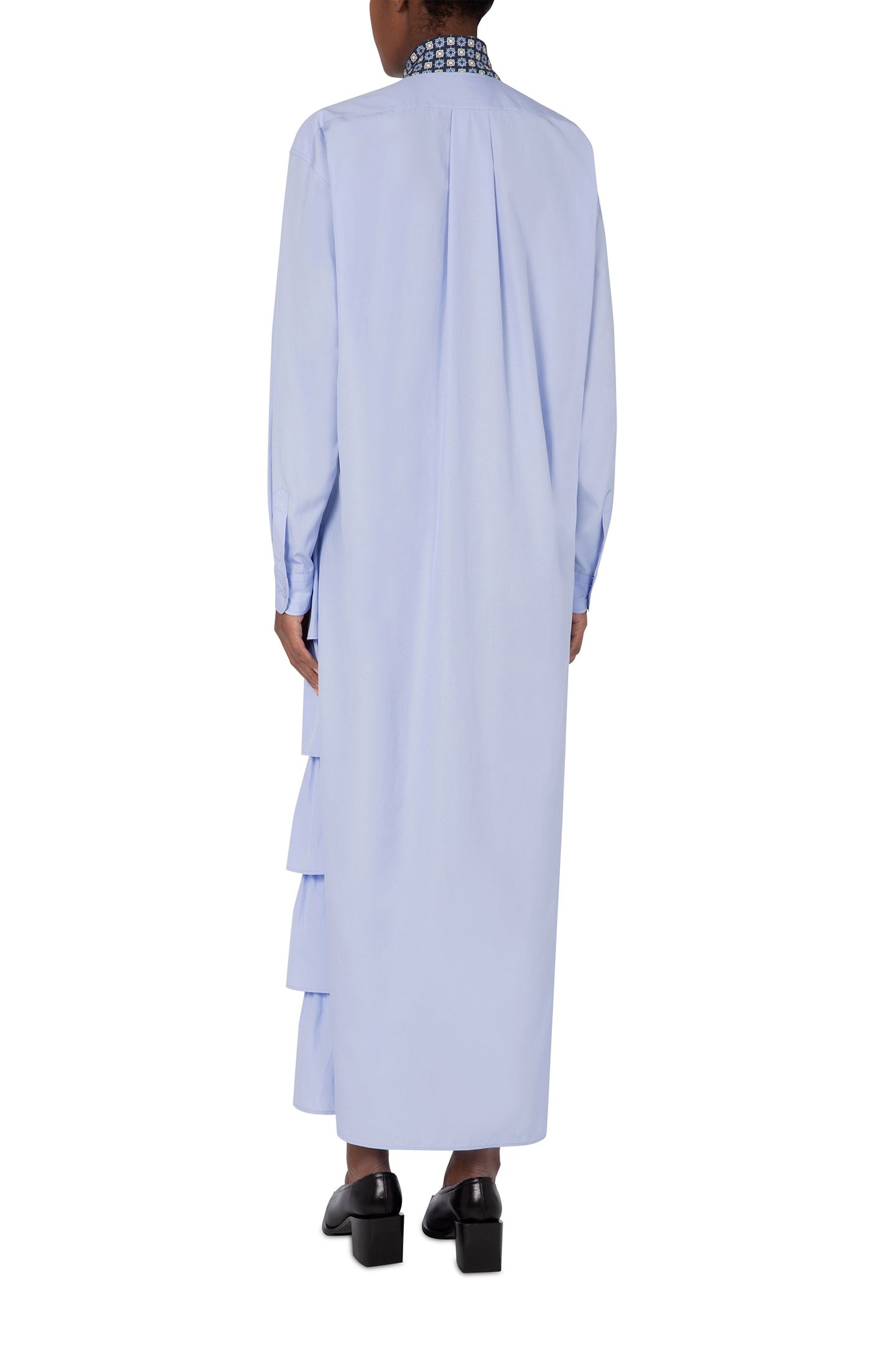 COTTON POPLIN DRESS TIE BLUE 2