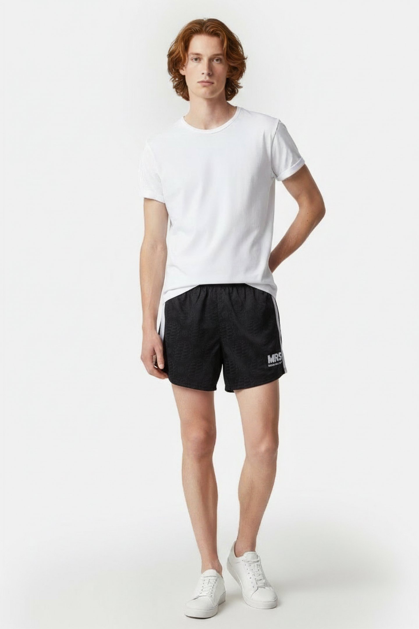 NIKE – MARTINE ROSE FOOTBALL SHORT BLACK/WHITE 1