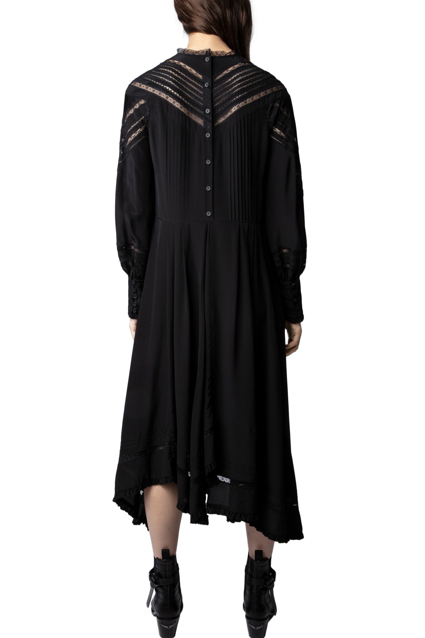 ROZYL SILK DRESS NOIR 2