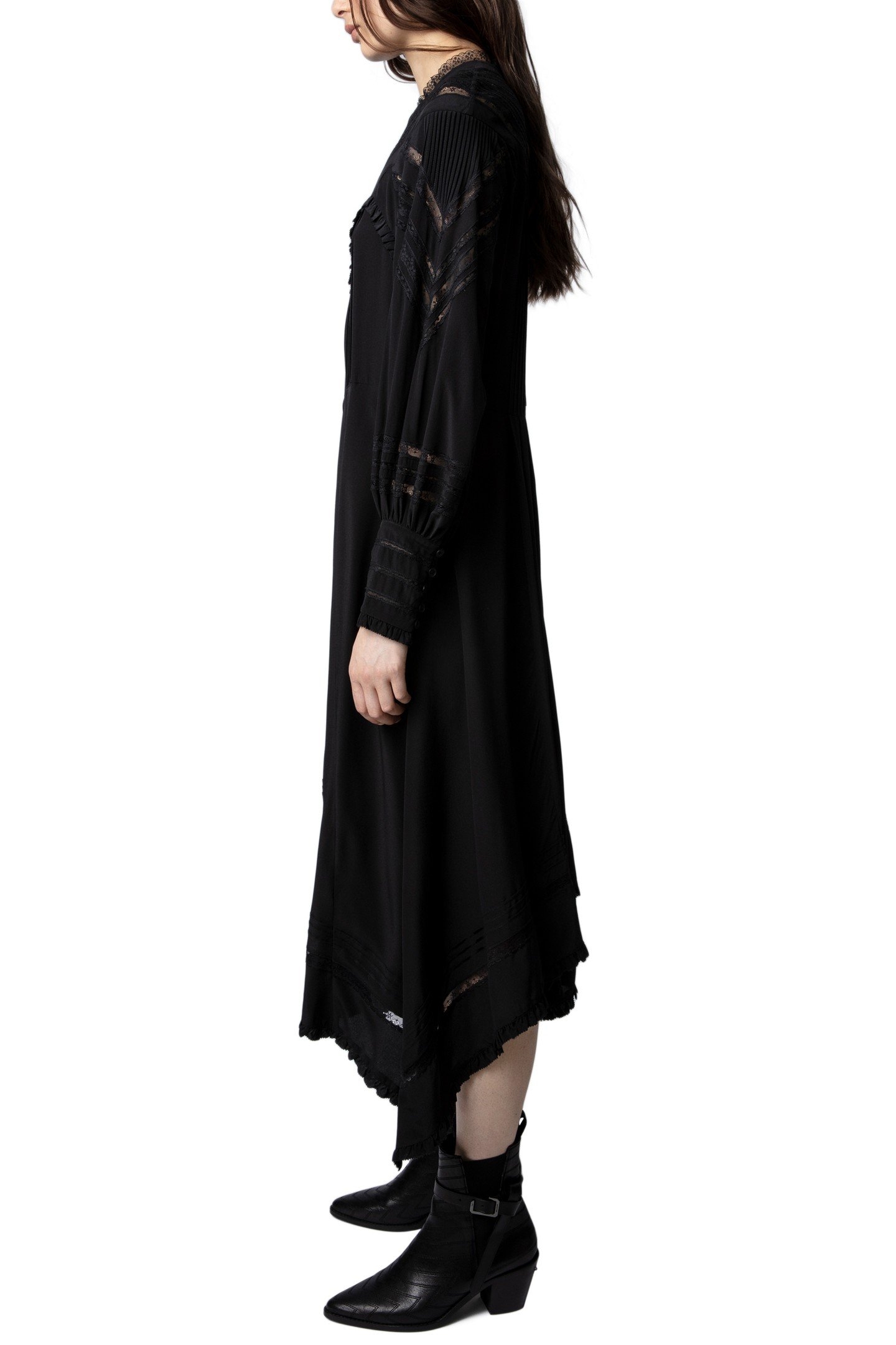 ROZYL SILK DRESS NOIR 3